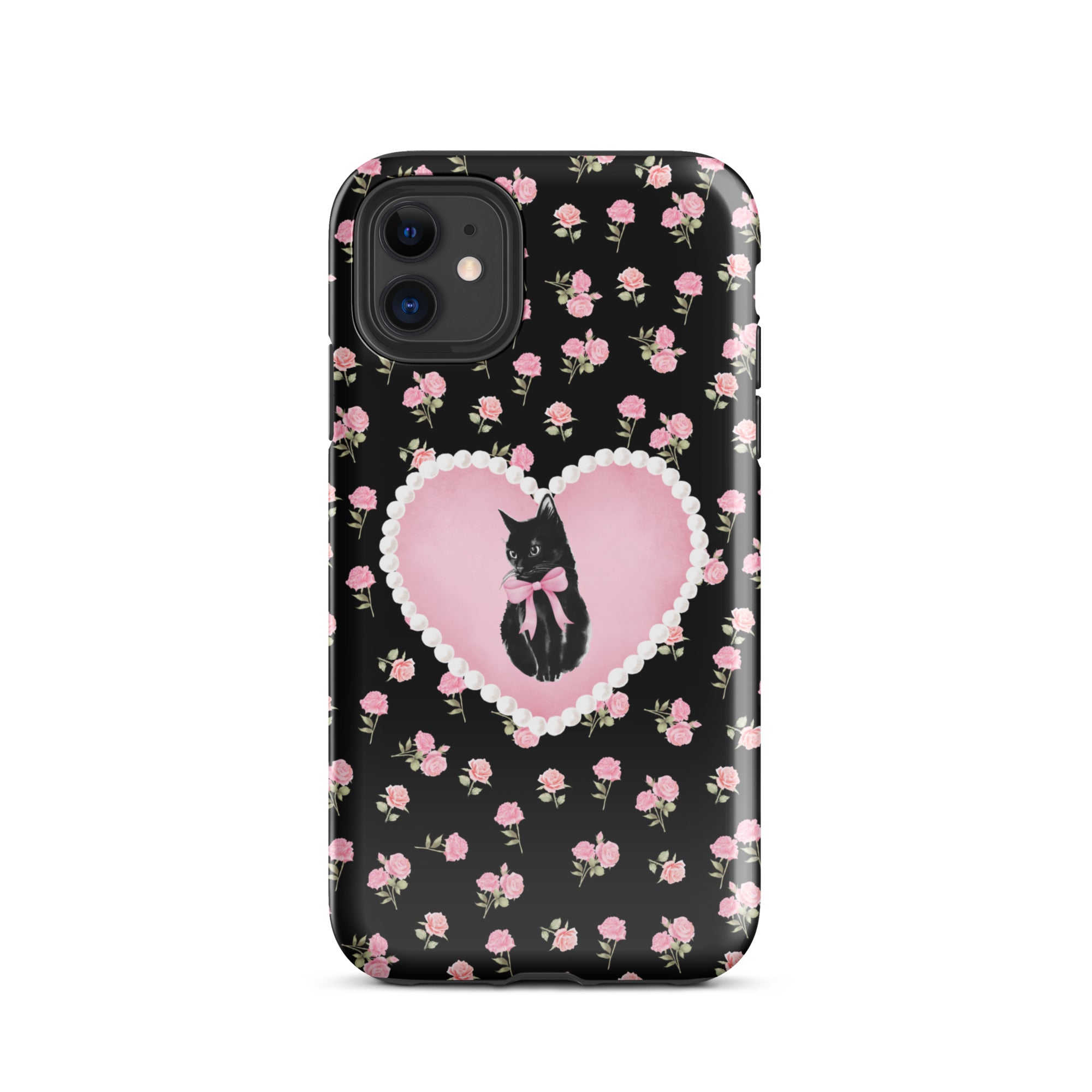 Black Féline Roses iPhone Case