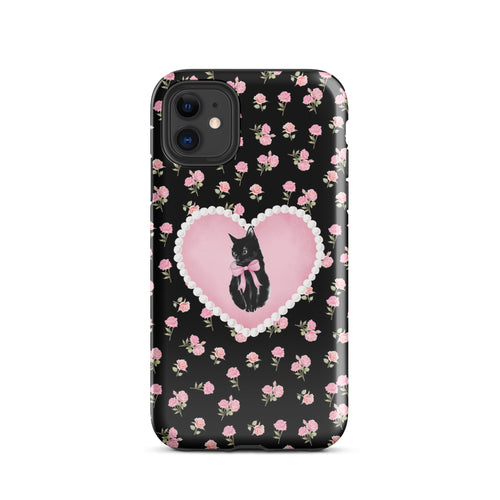 Black Féline Roses iPhone Case