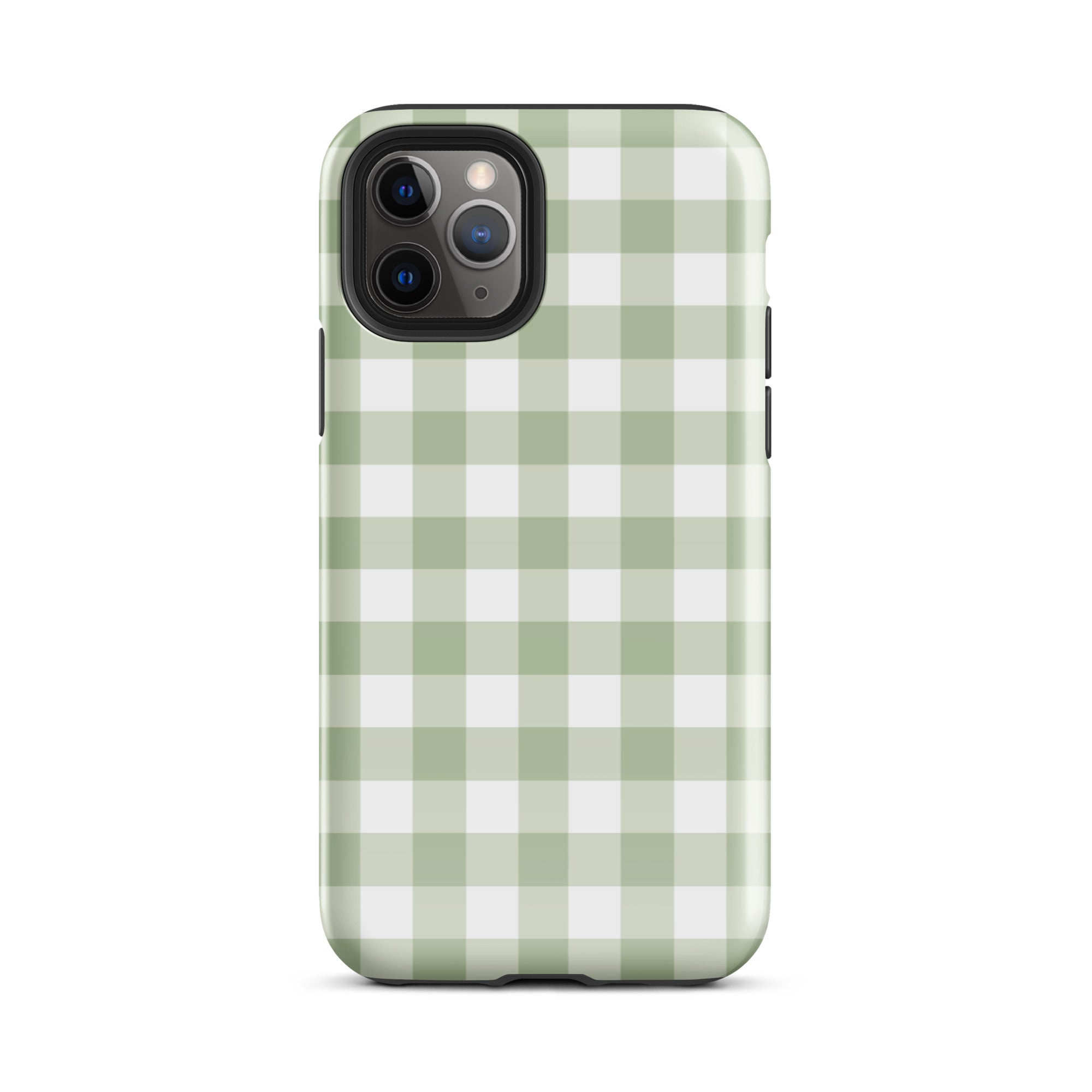 Green Gingham iPhone Case