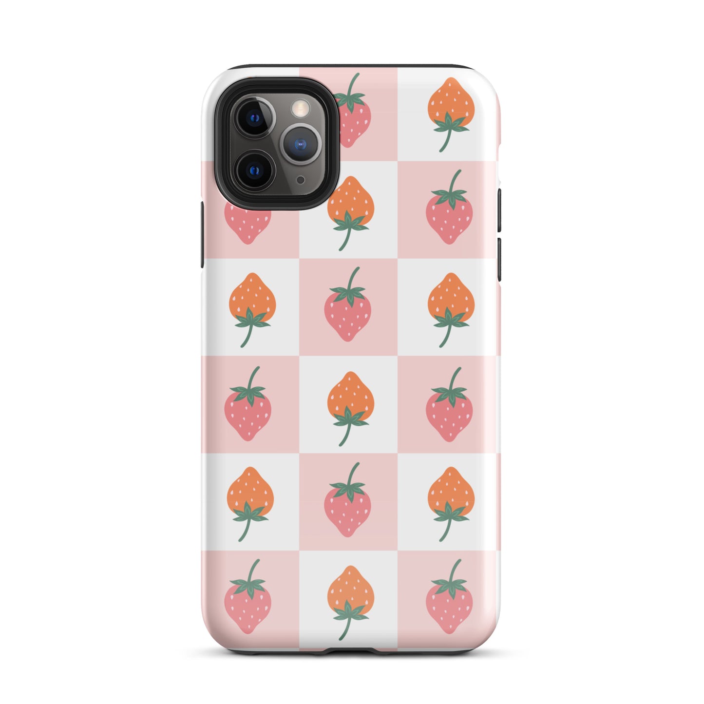 Strawberry Checkered iPhone Case iPhone 11 Pro Max Glossy