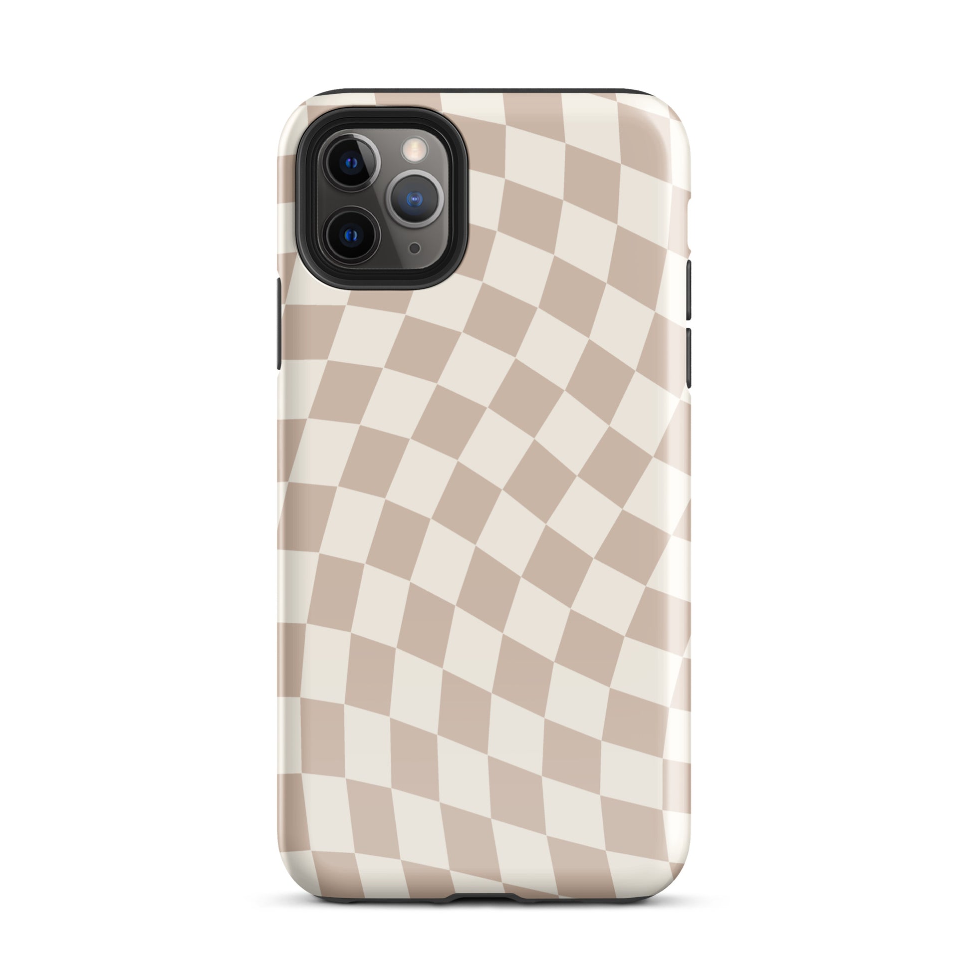 Neutral Wavy Checkered iPhone Case iPhone 11 Pro Max Glossy
