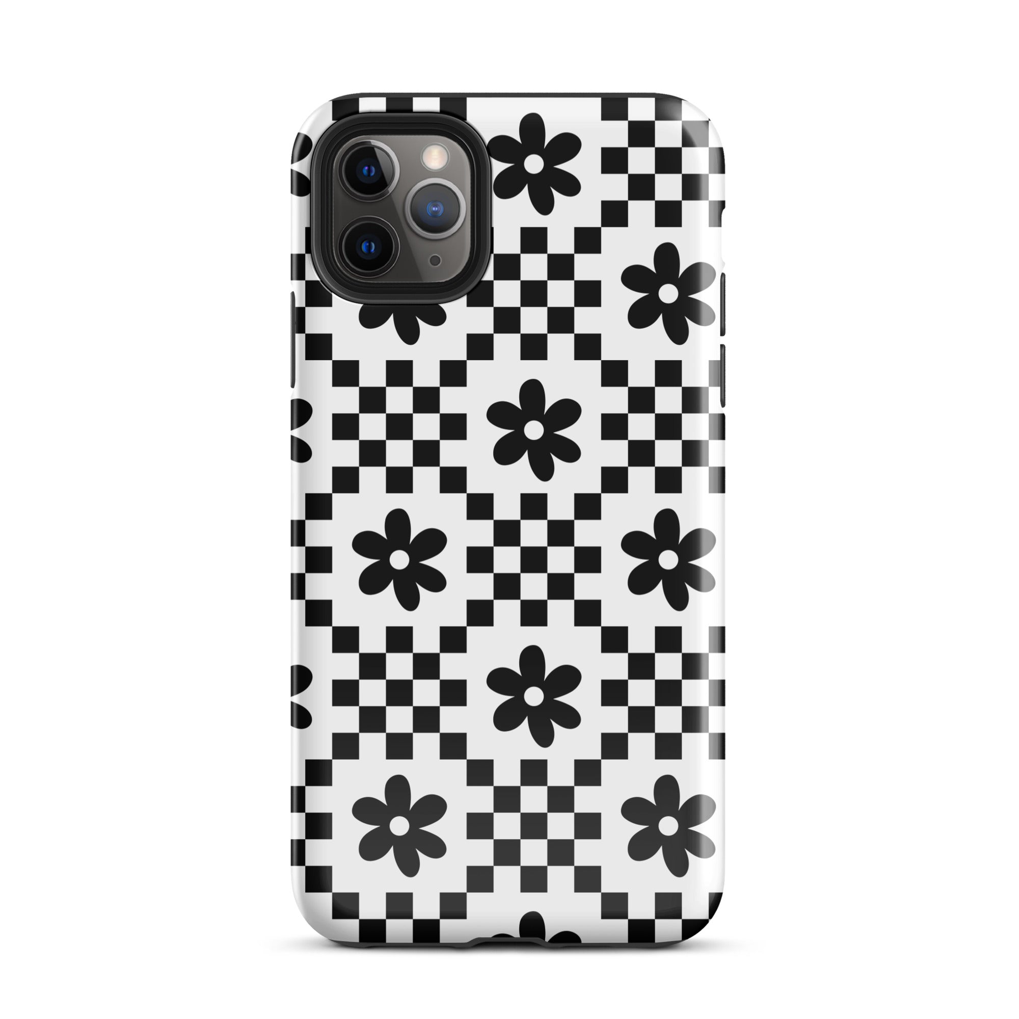Monochrome Daisy iPhone Case iPhone 11 Pro Max Glossy