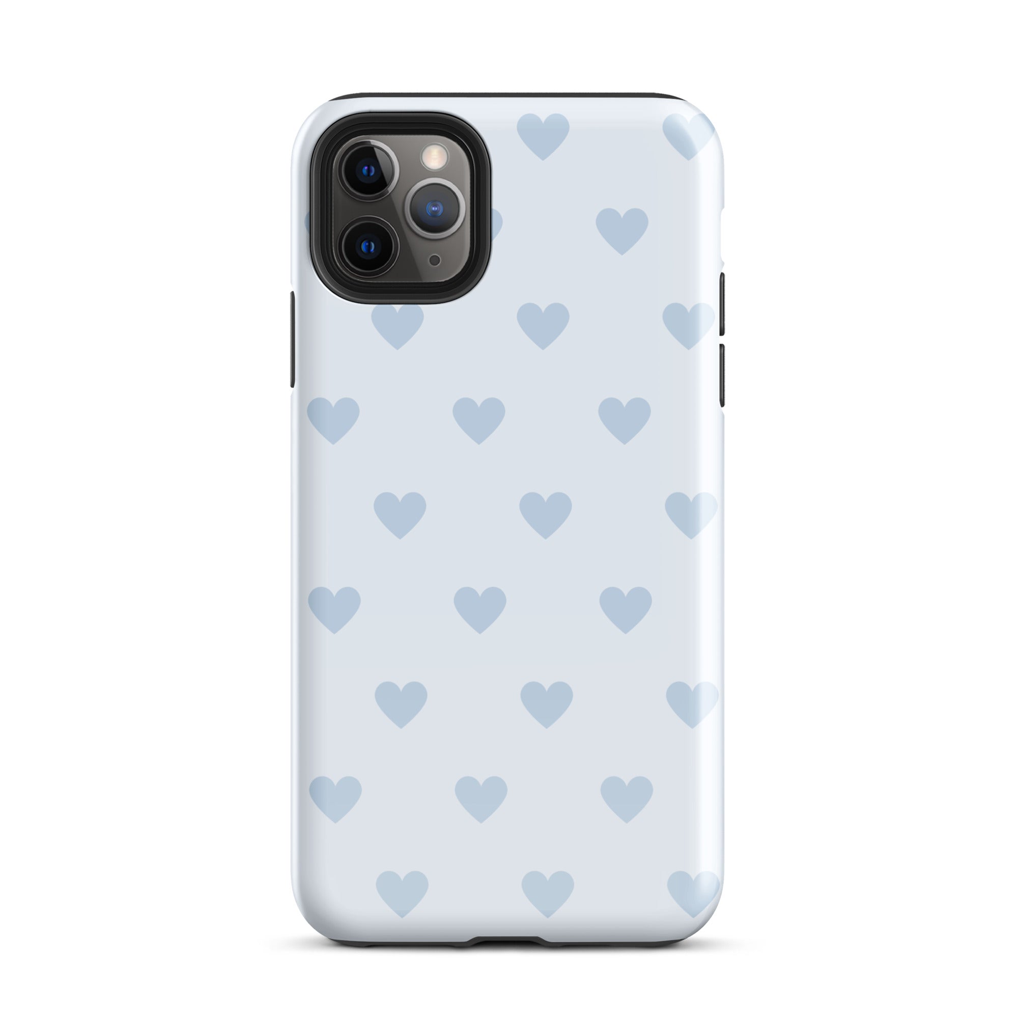 Light Blue Hearts iPhone Case