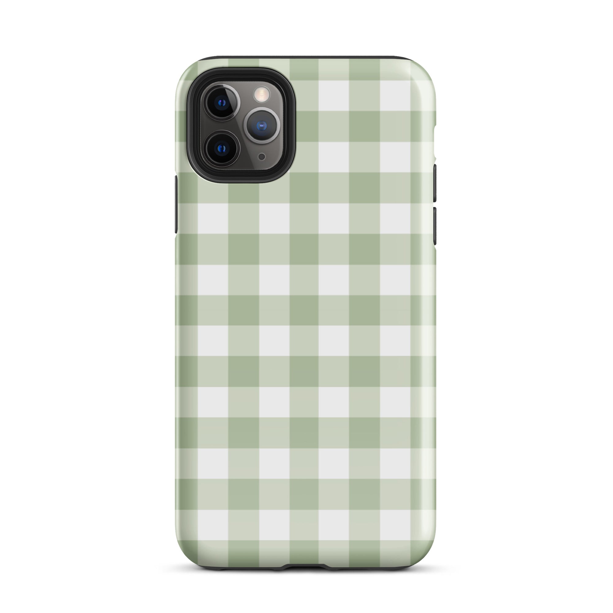 Green Gingham iPhone Case