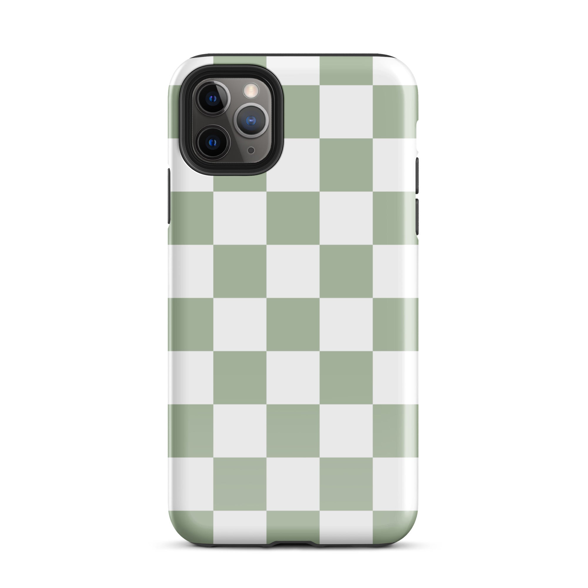 Sage Green Checkered iPhone Case