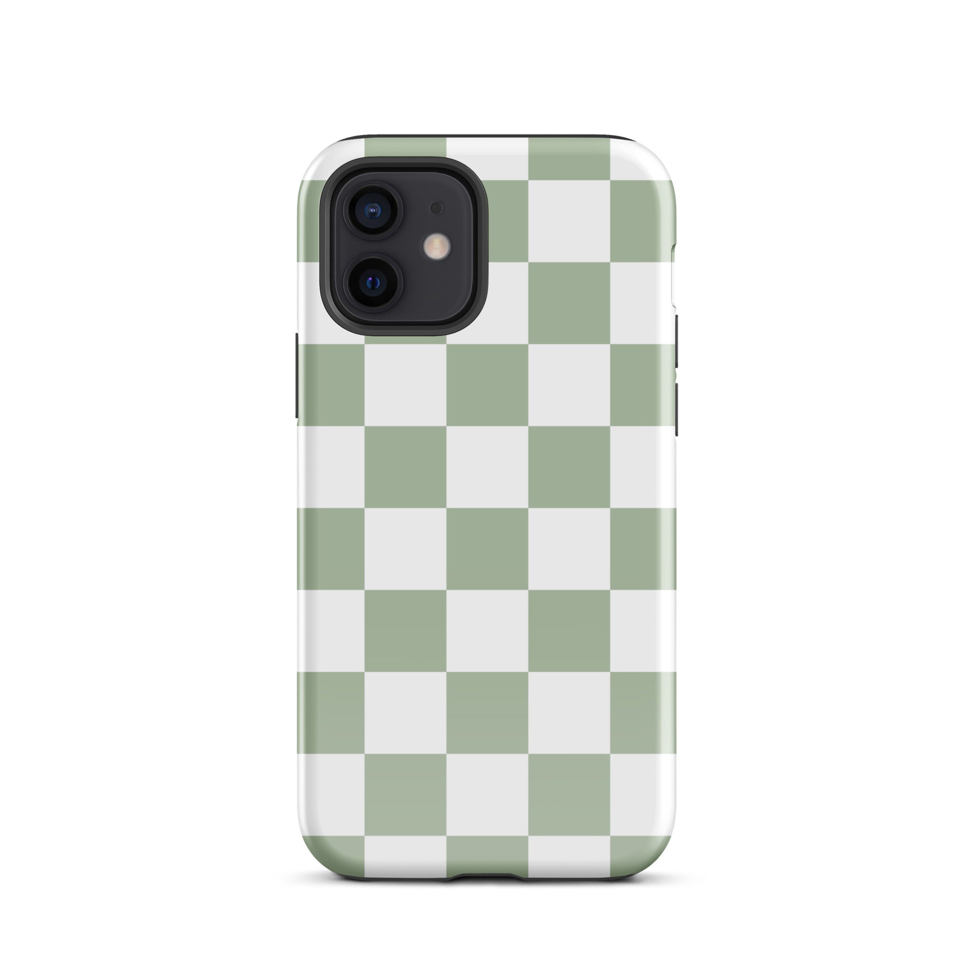 Sage Green Checkered iPhone Case