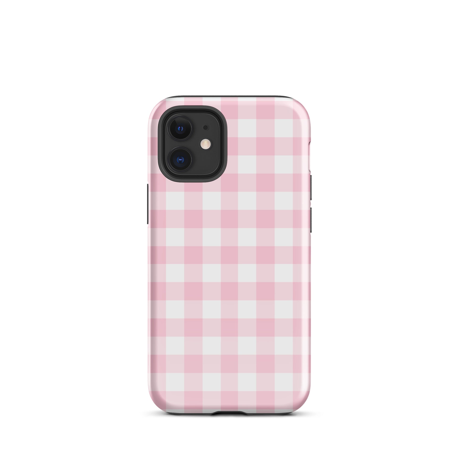Pink Gingham iPhone Case iPhone 12 mini Glossy