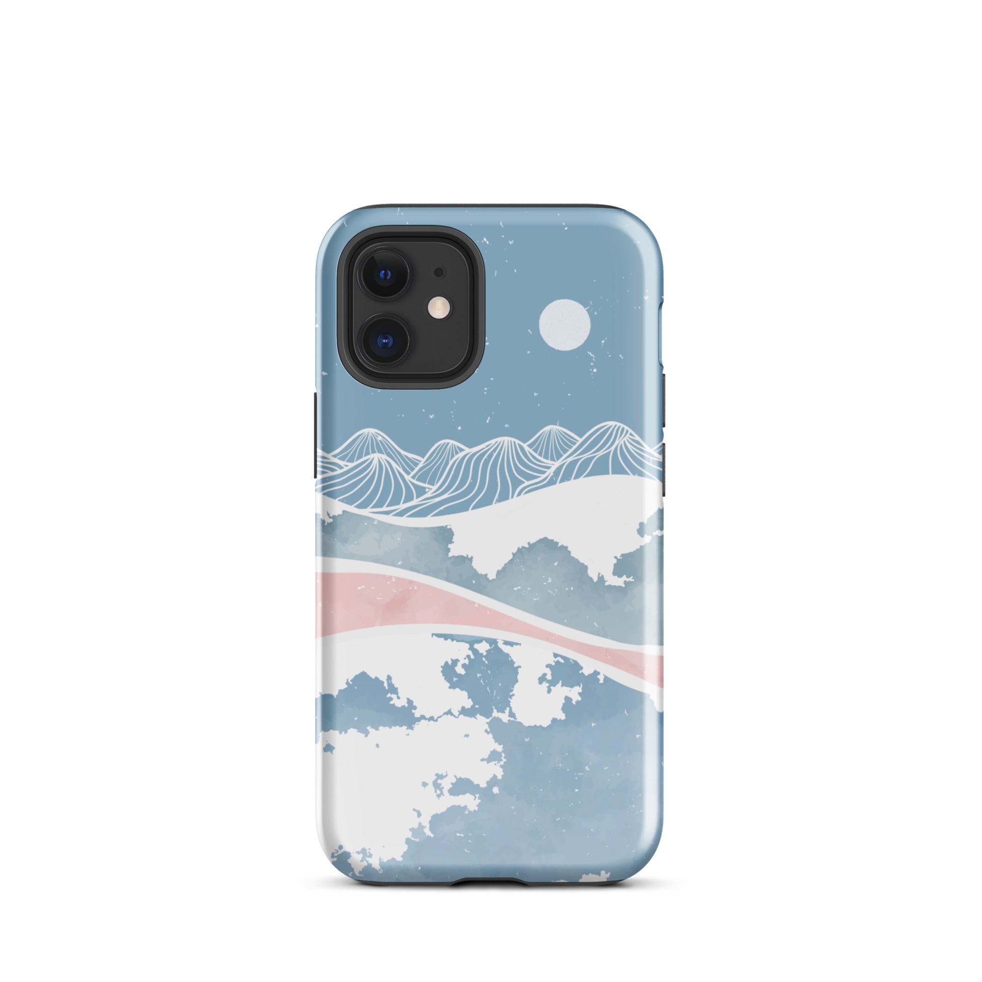 Blue Winter Night iPhone Case iPhone 12 mini Glossy
