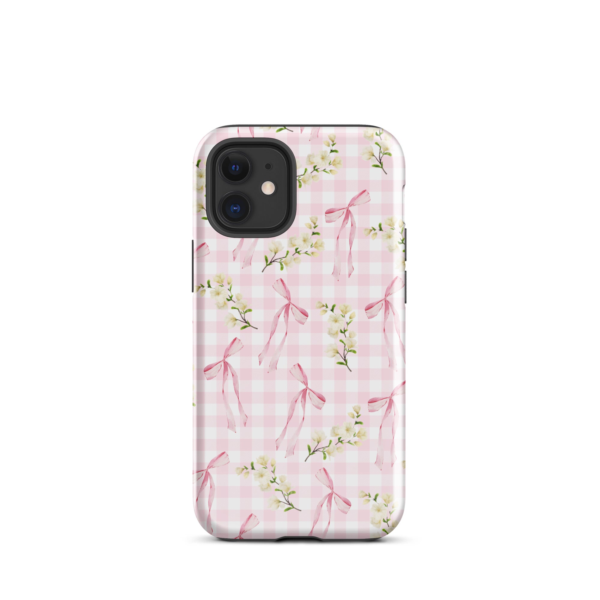 Pink Gingham Bows iPhone Case