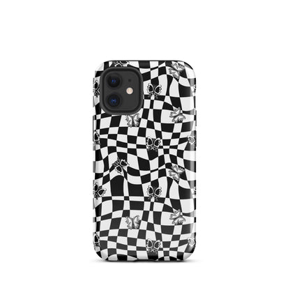 Butterfly Wavy Checkered iPhone Case