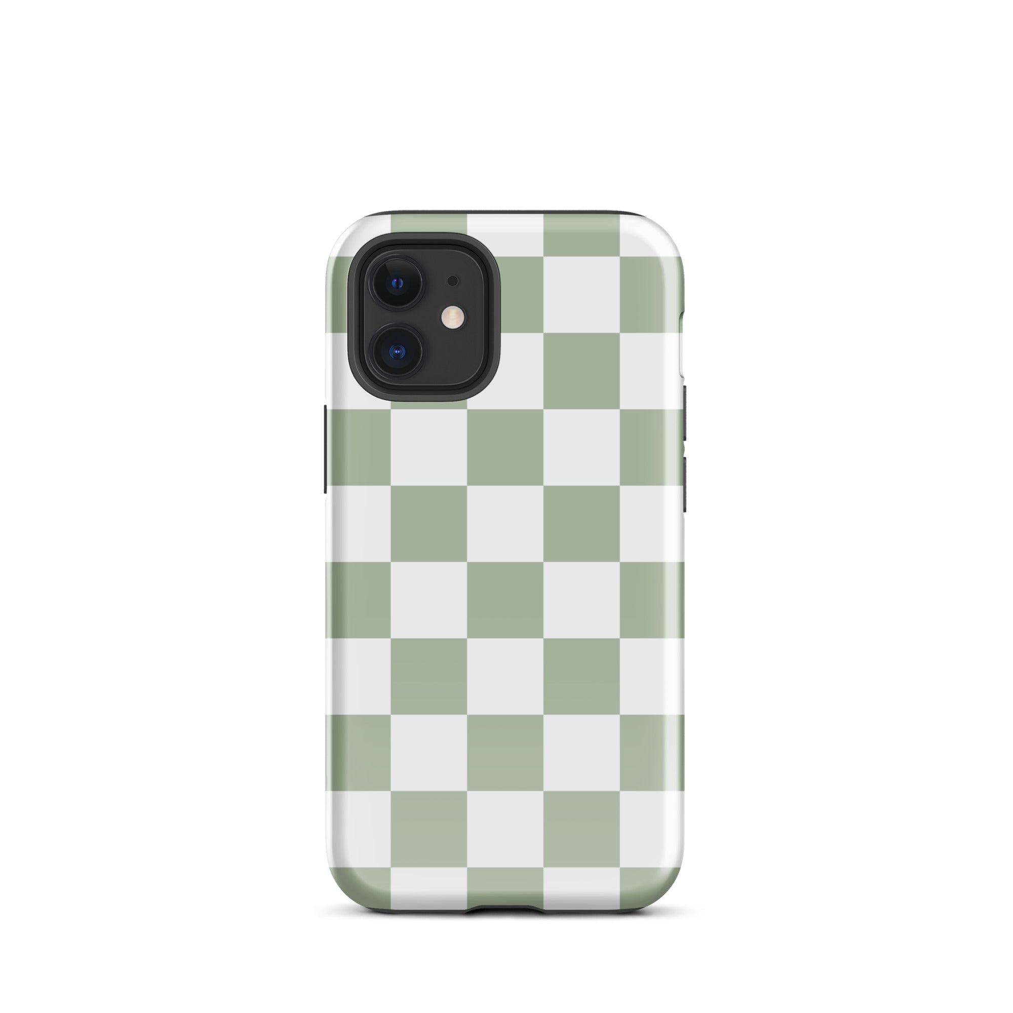 Sage Green Checkered iPhone Case