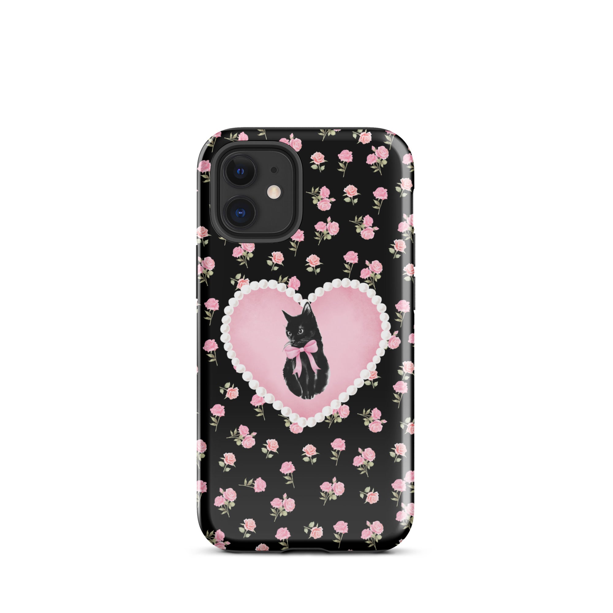 Black Féline Roses iPhone Case