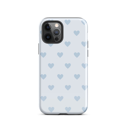 Light Blue Hearts iPhone Case