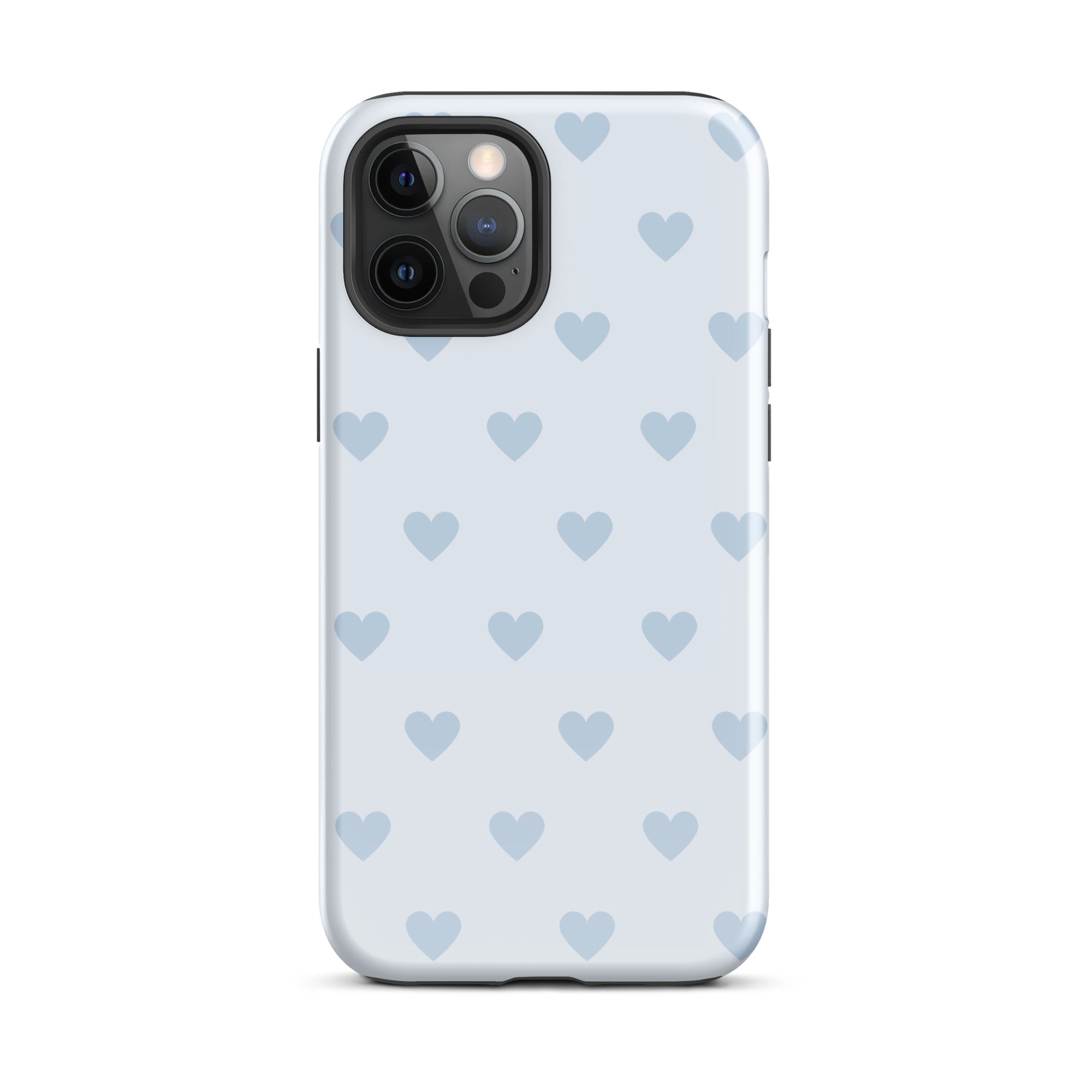 Light Blue Hearts iPhone Case