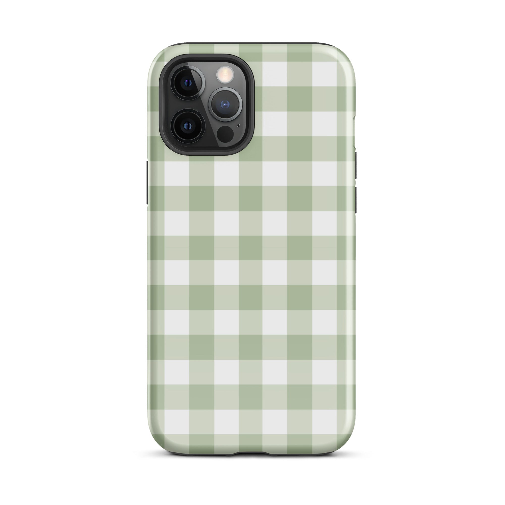 Green Gingham iPhone Case