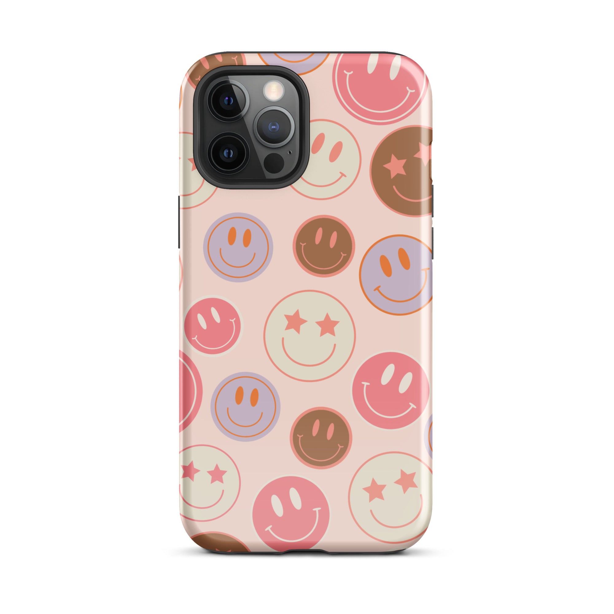 Preppy Pink Smiley Faces iPhone Case