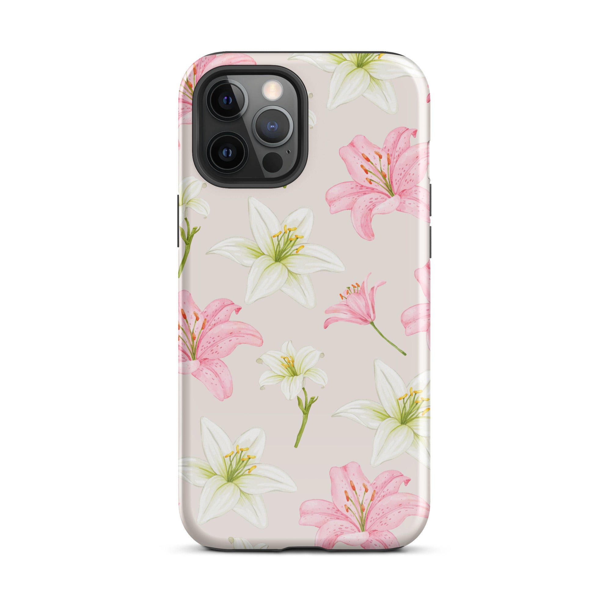 Beige Tiger Lily iPhone Case