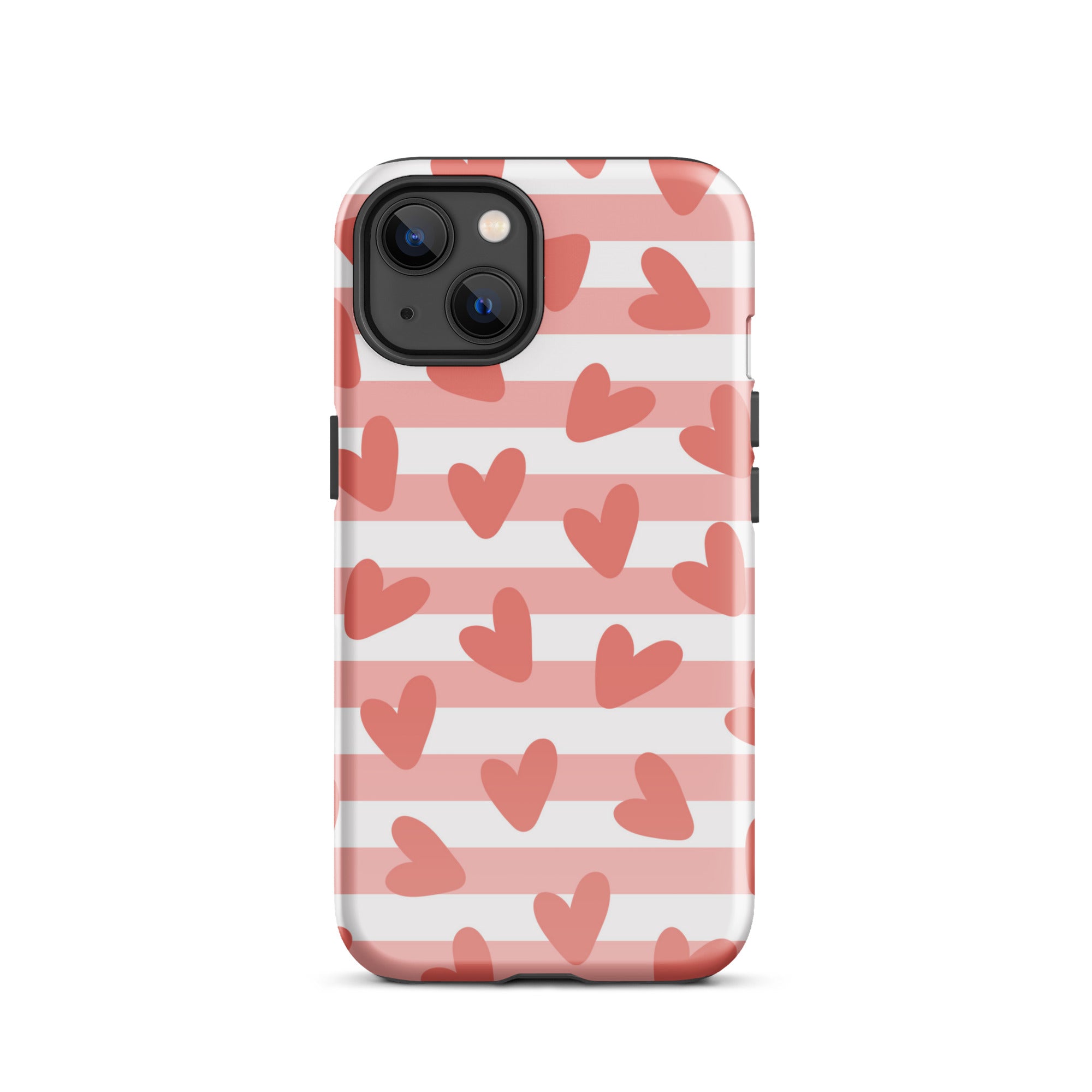 Striped Hearts iPhone Case