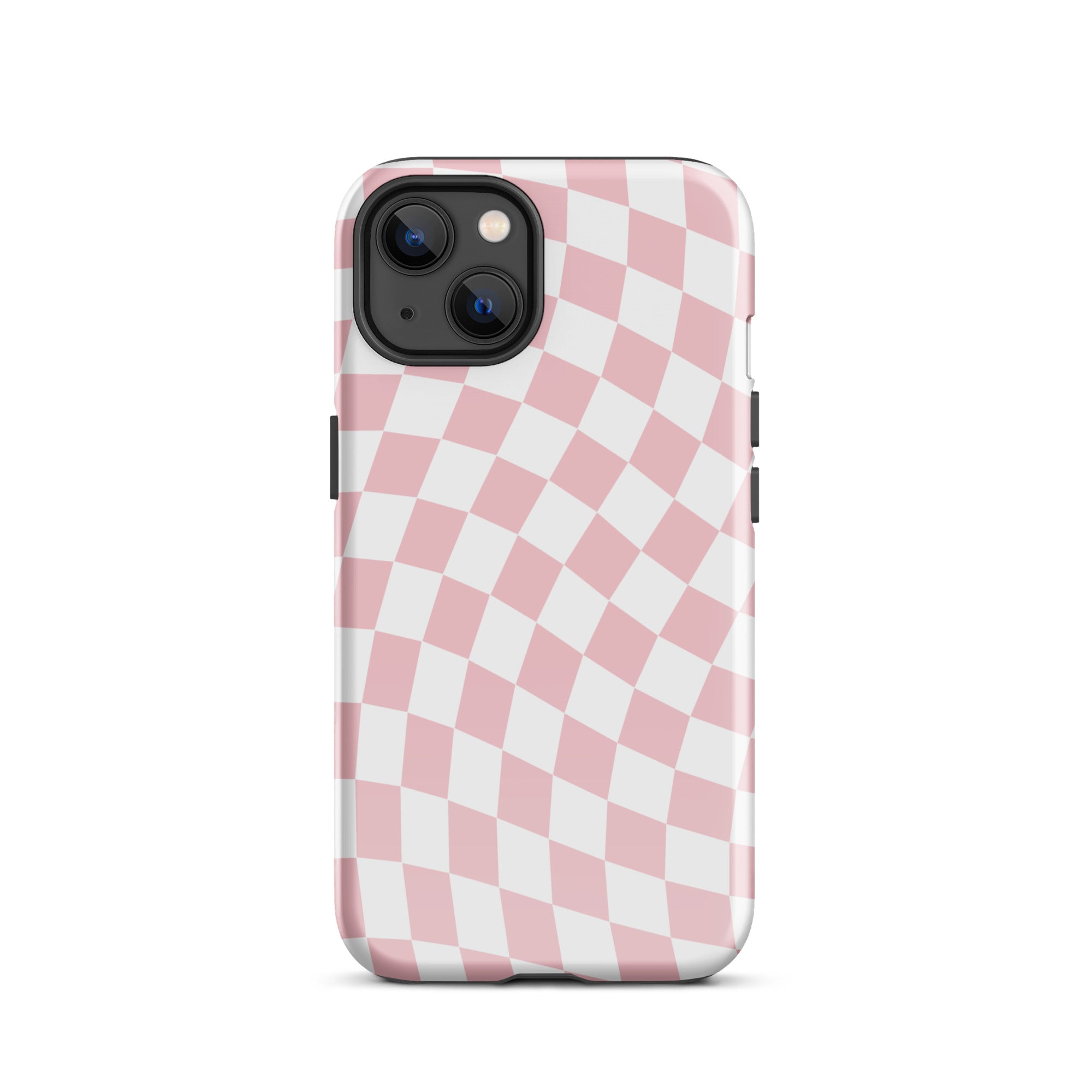 Pink Wavy Checkered iPhone Case