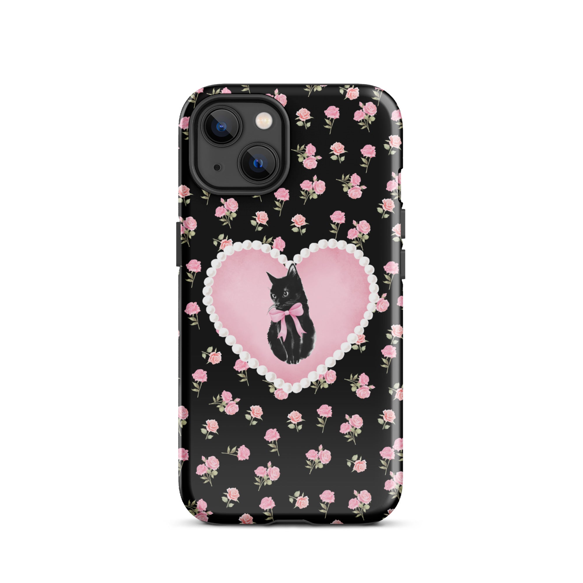 Black Féline Roses iPhone Case