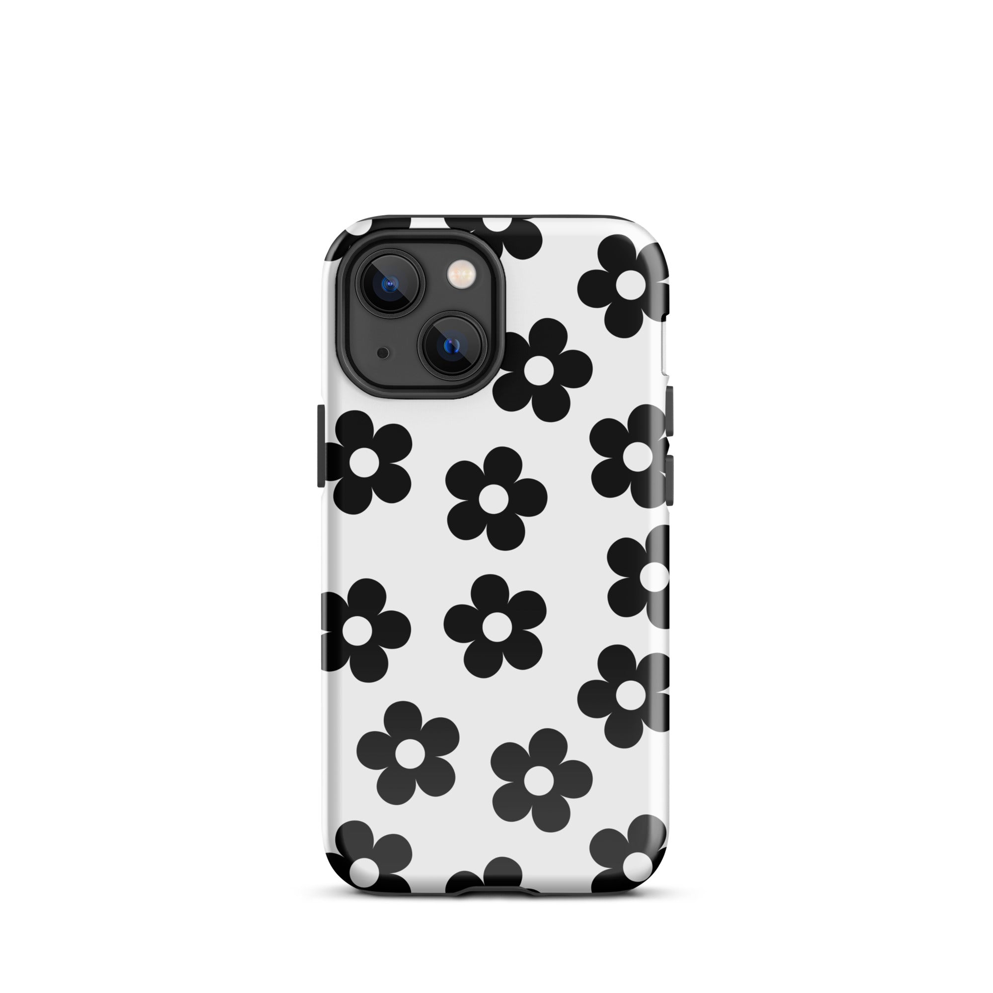 White Retro Flowers iPhone Case