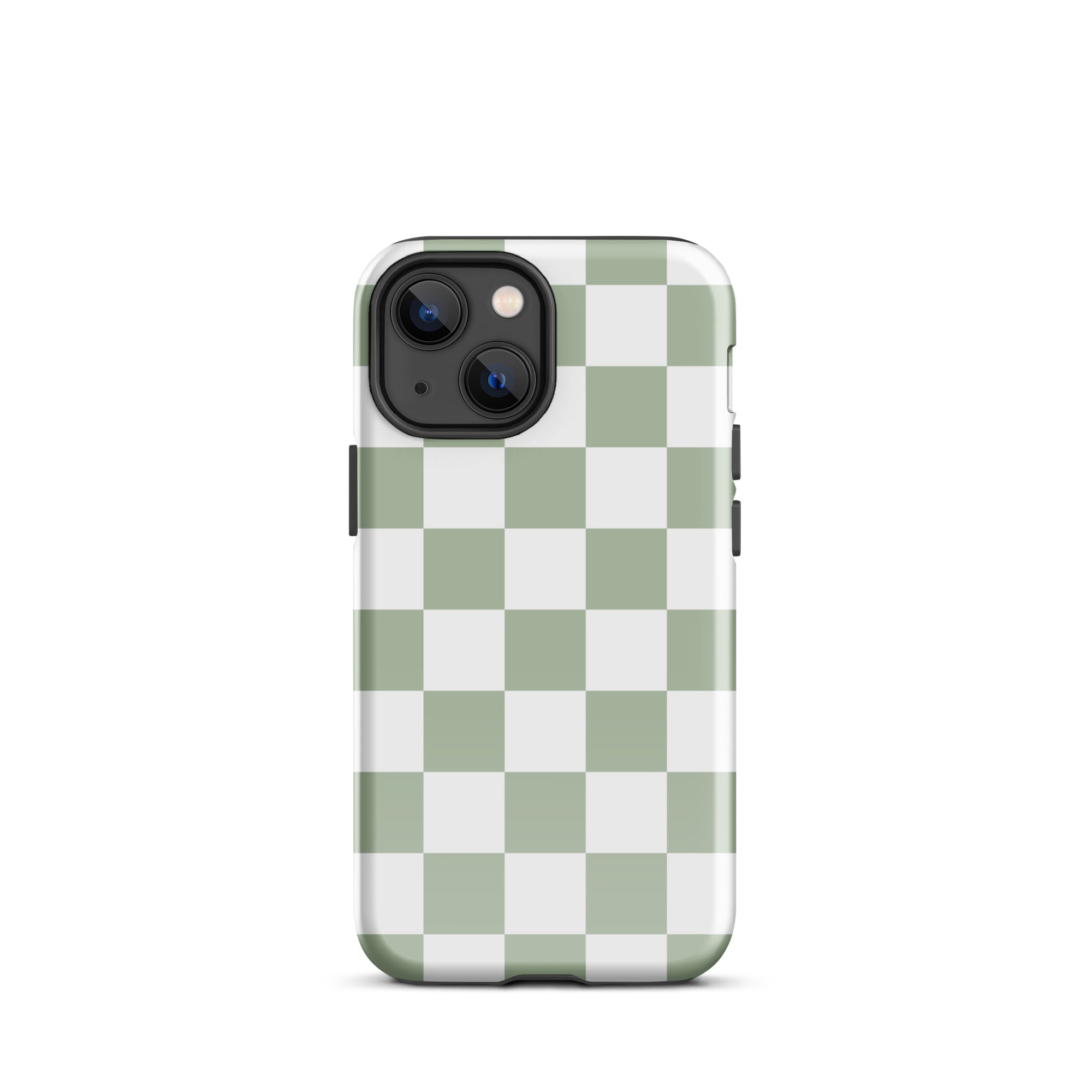 Sage Green Checkered iPhone Case