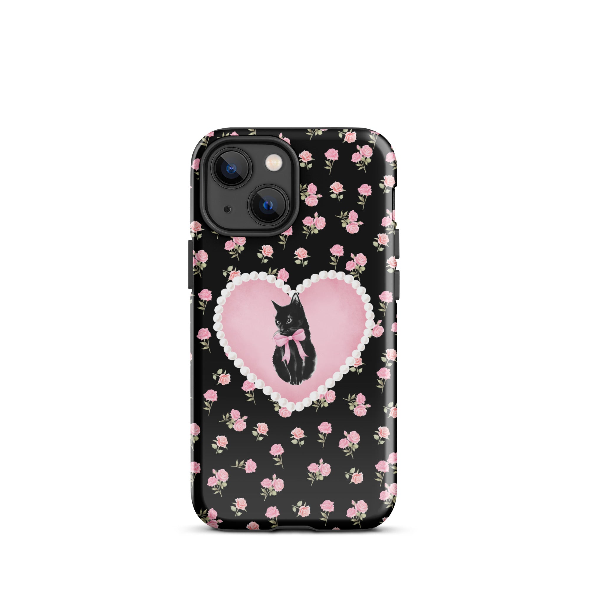 Black Féline Roses iPhone Case