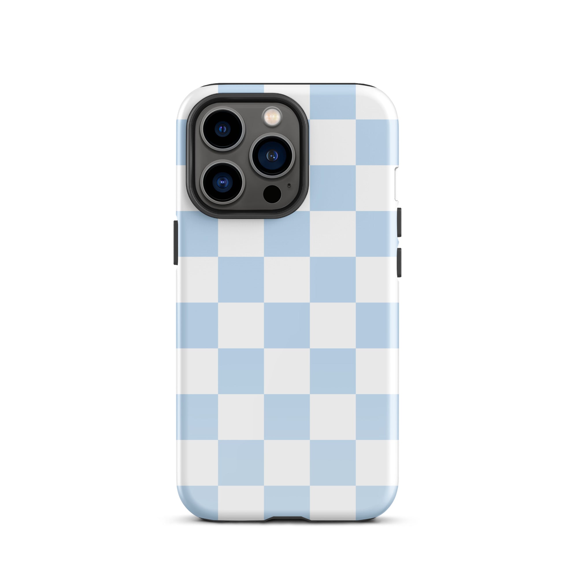 Pastel Blue Checkered iPhone Case iPhone 13 Pro Glossy