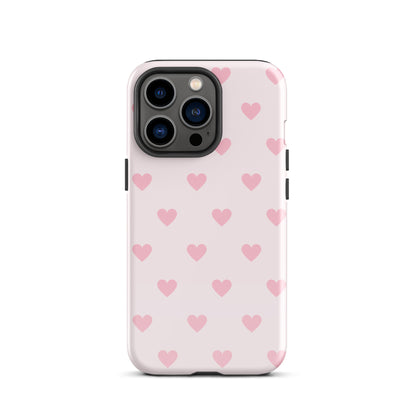 Light Pink Hearts iPhone Case