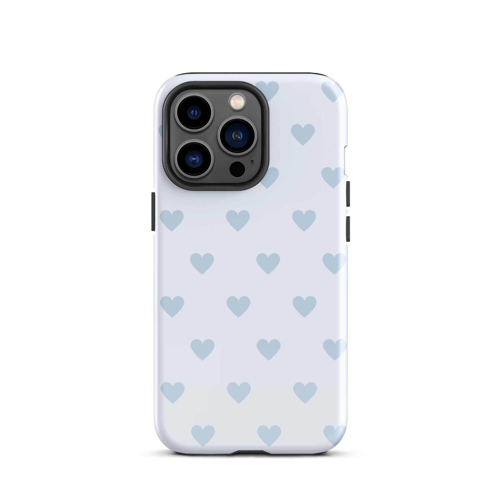 Light Blue Hearts iPhone Case