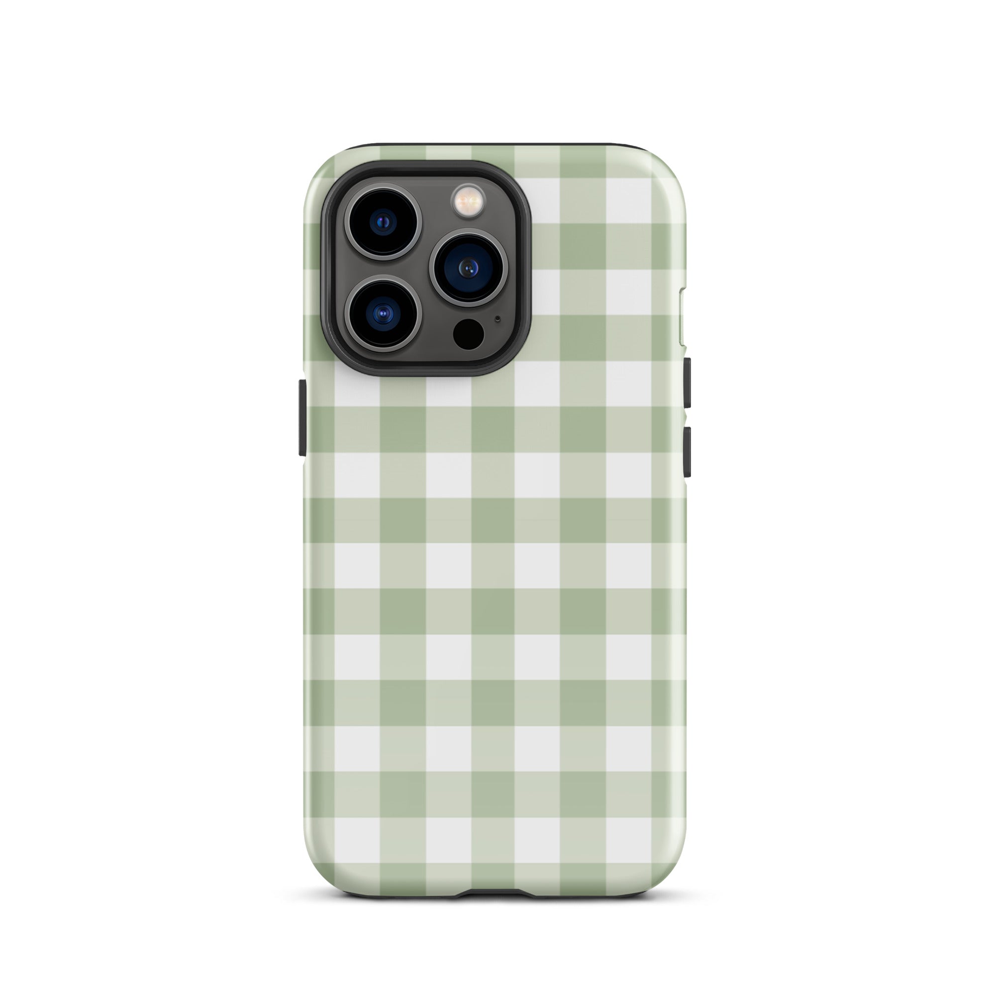Green Gingham iPhone Case