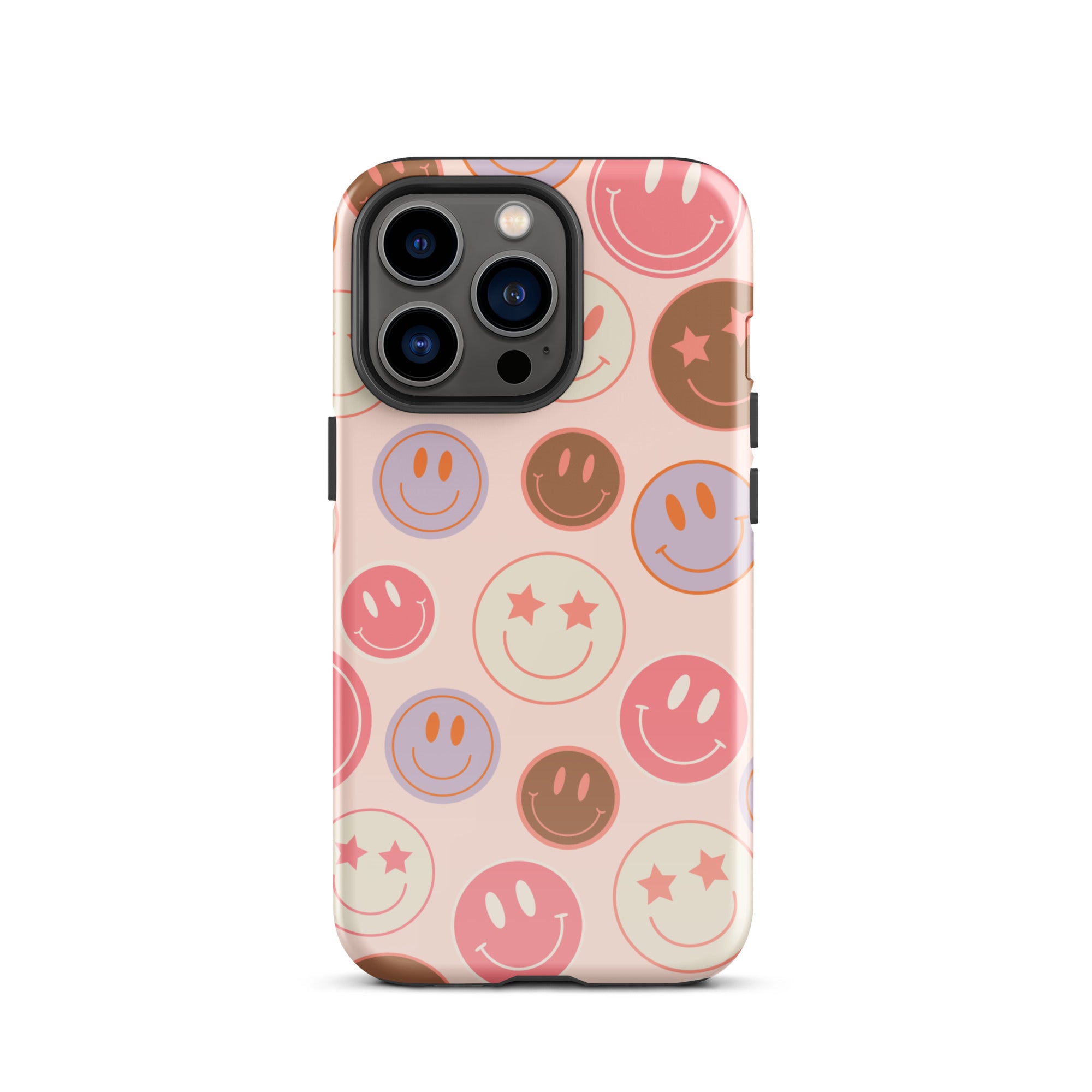 Preppy Pink Smiley Faces iPhone Case