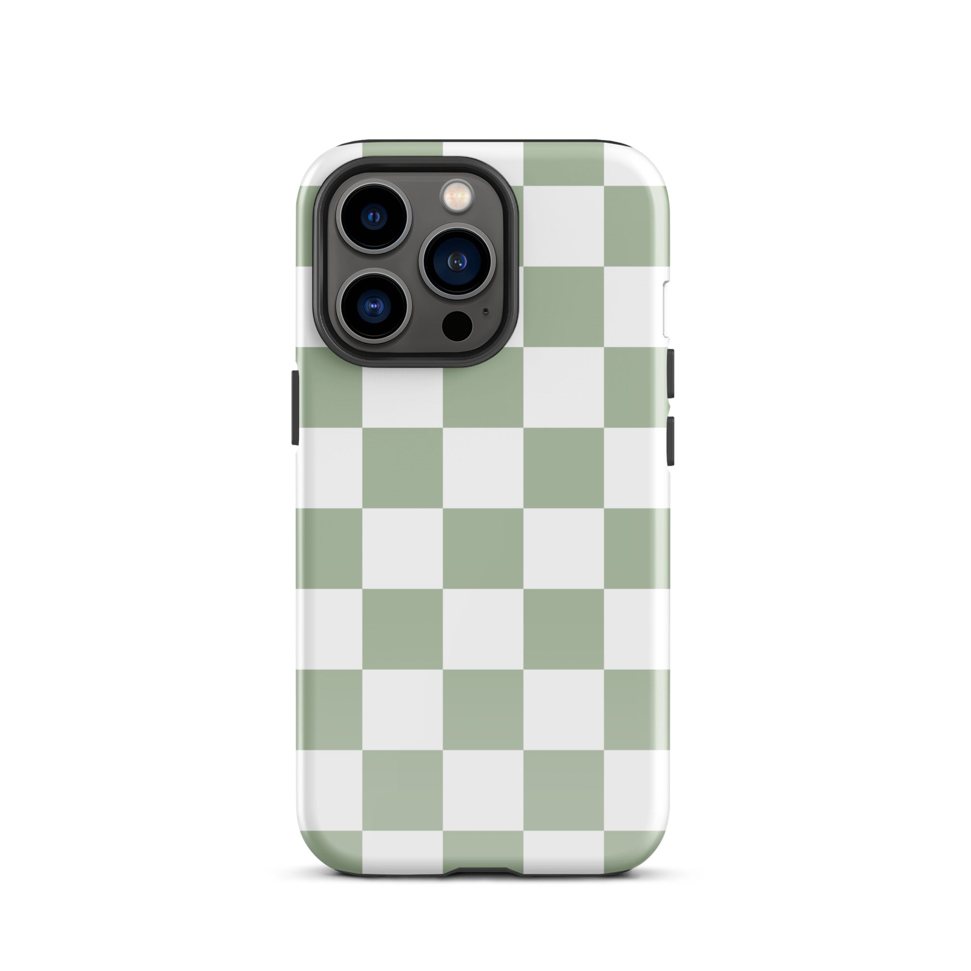 Sage Green Checkered iPhone Case