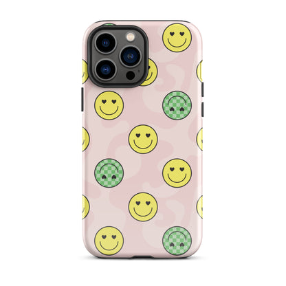 Preppy Smiley Faces iPhone Case iPhone 13 Pro Max Glossy