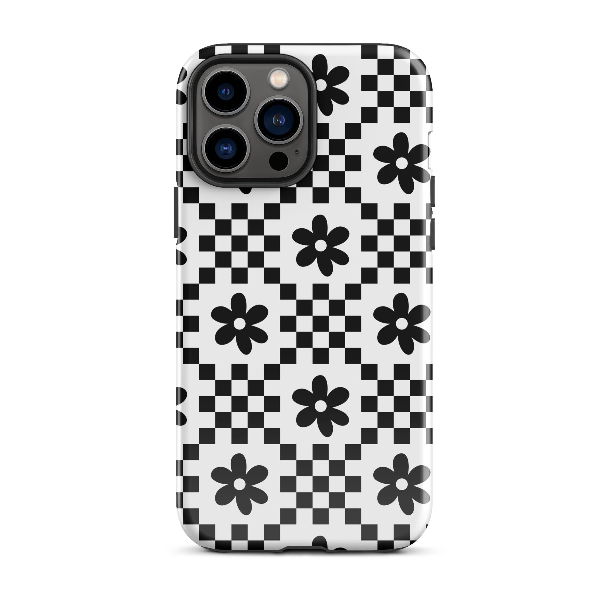 Monochrome Daisy iPhone Case iPhone 13 Pro Max Glossy