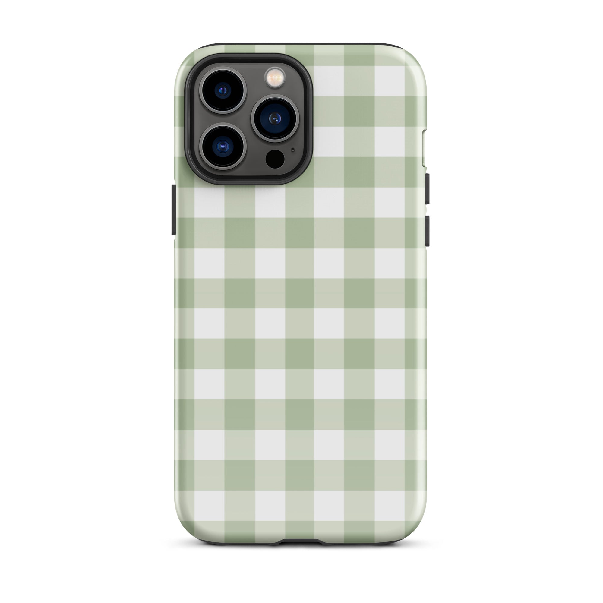 Green Gingham iPhone Case