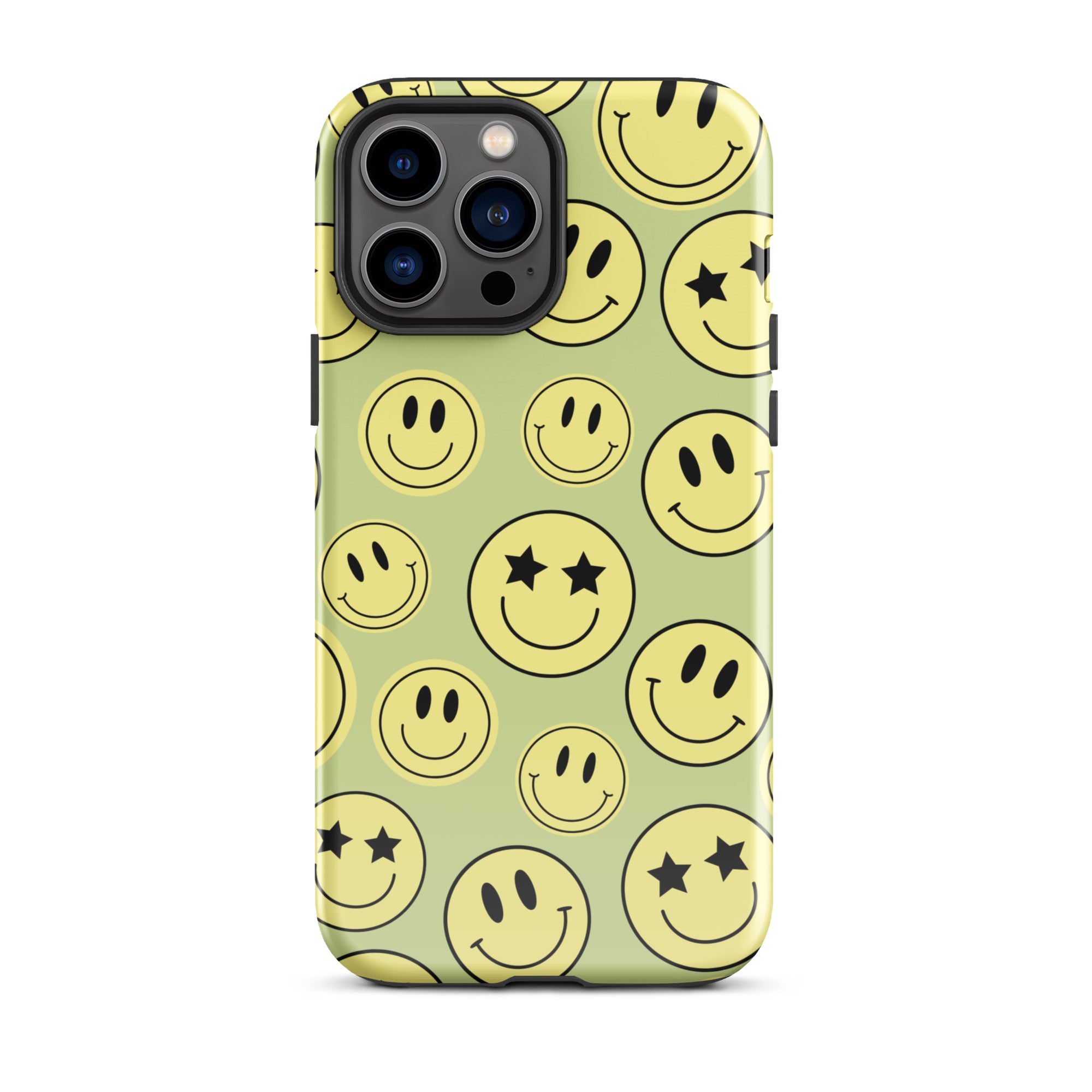 Green Smiley Faces iPhone Case