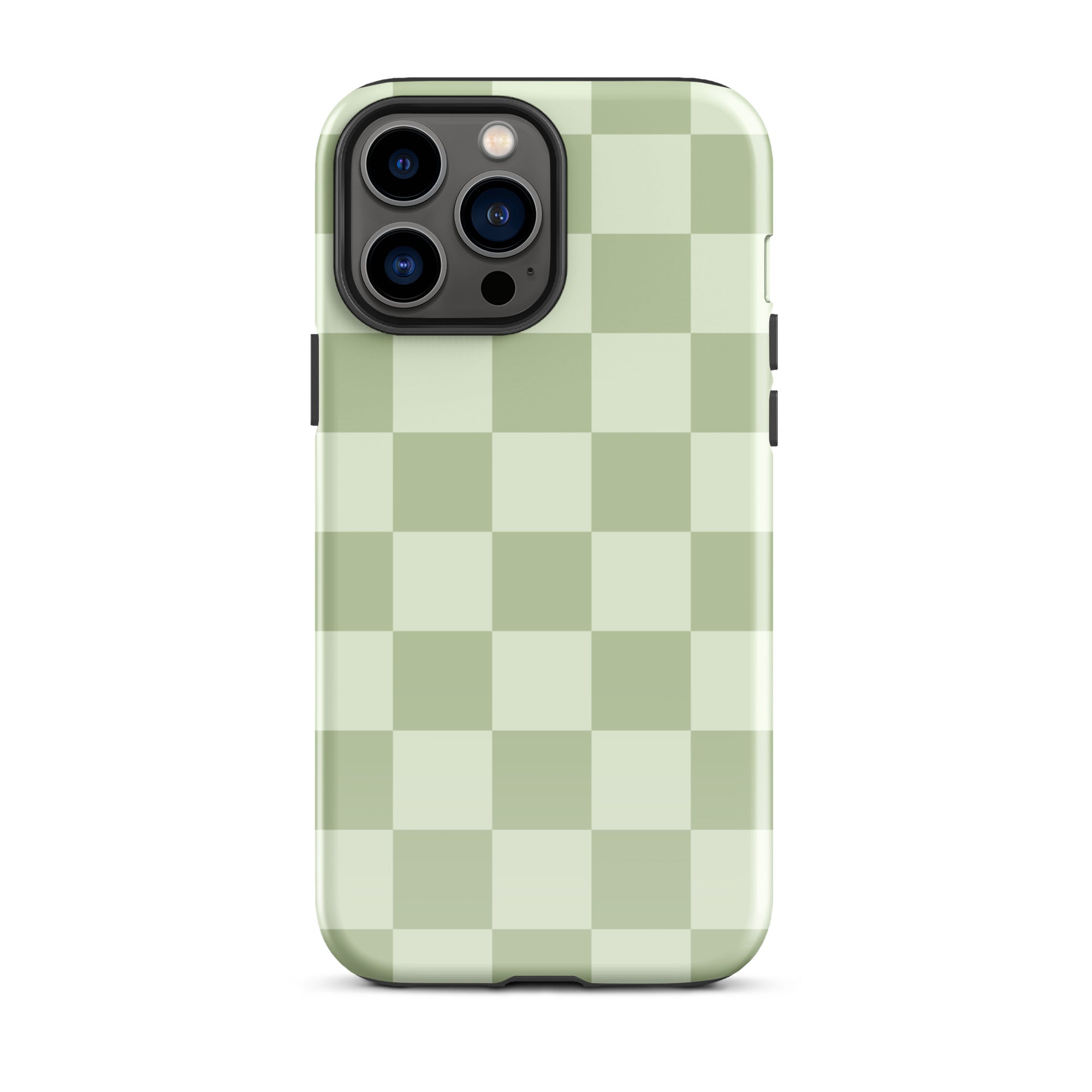 Green & Light Green Checkered iPhone Case