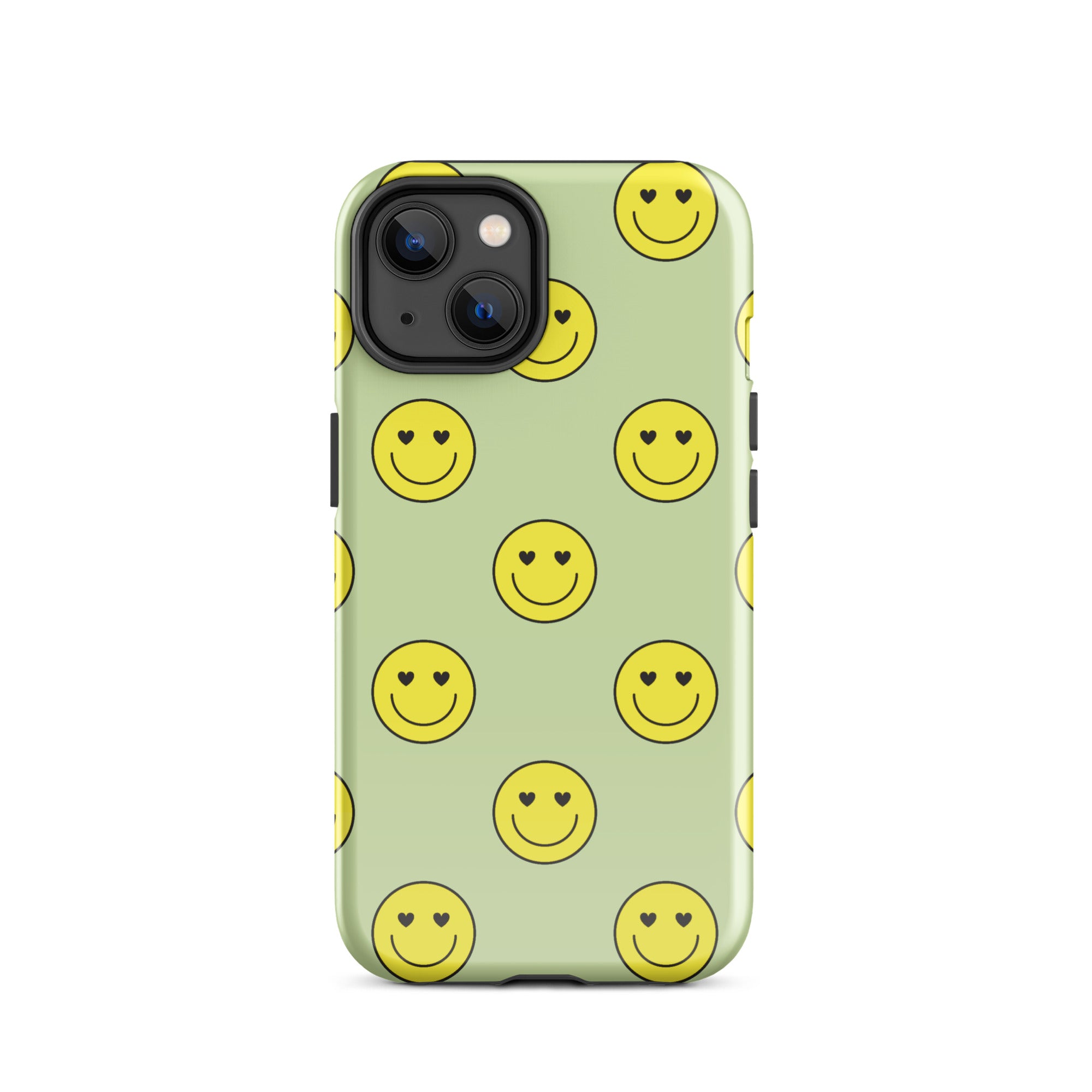 Neon Smiley Faces iPhone Case iPhone 14 Glossy