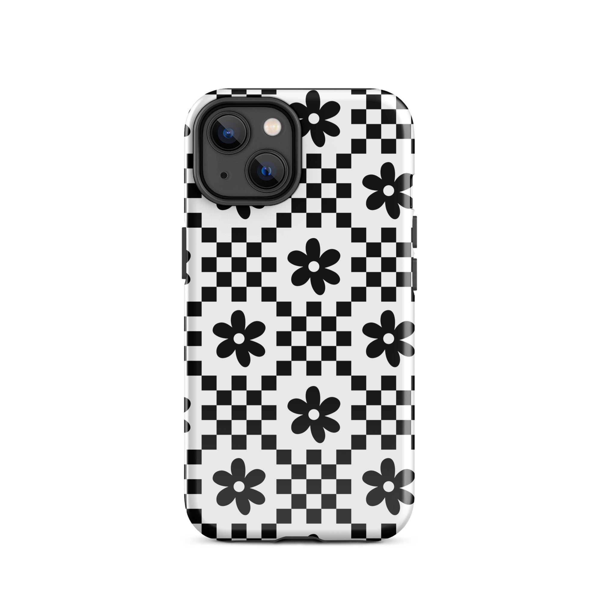 Monochrome Daisy iPhone Case iPhone 14 Glossy