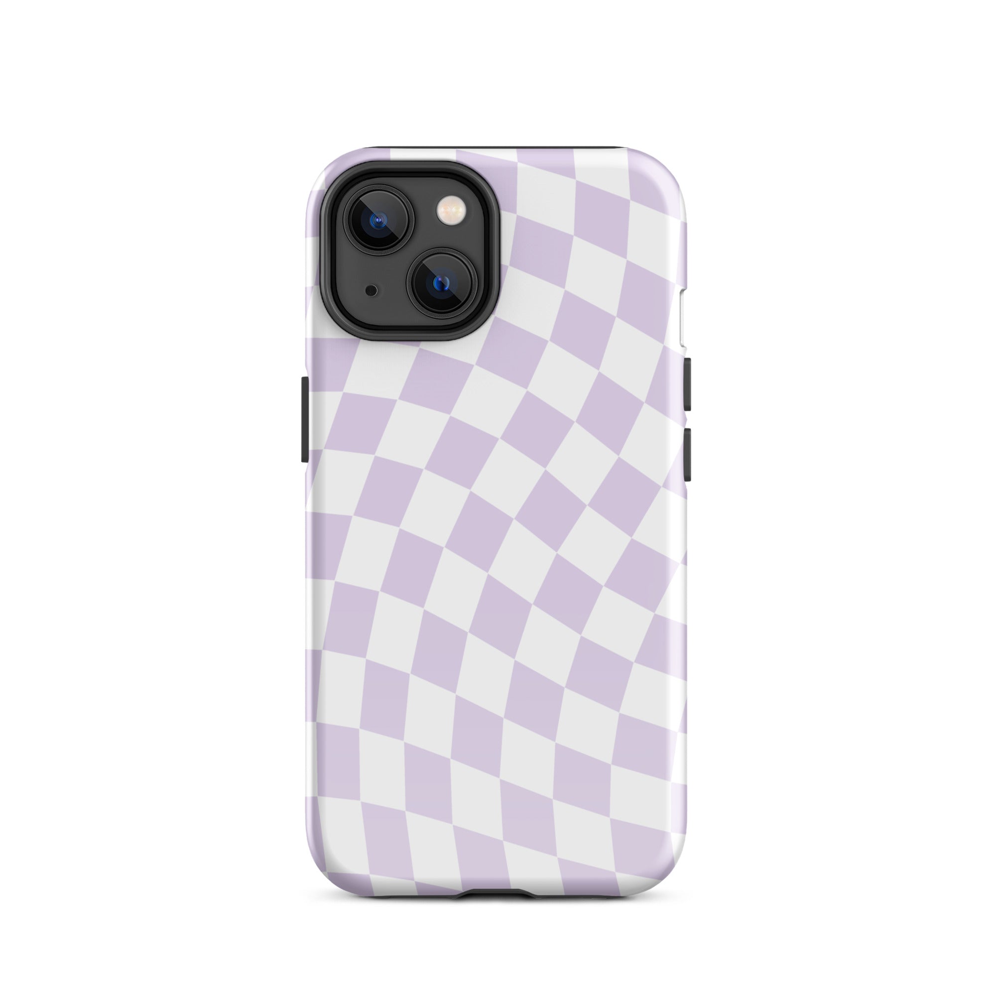 Purple Wavy Checkered iPhone Case