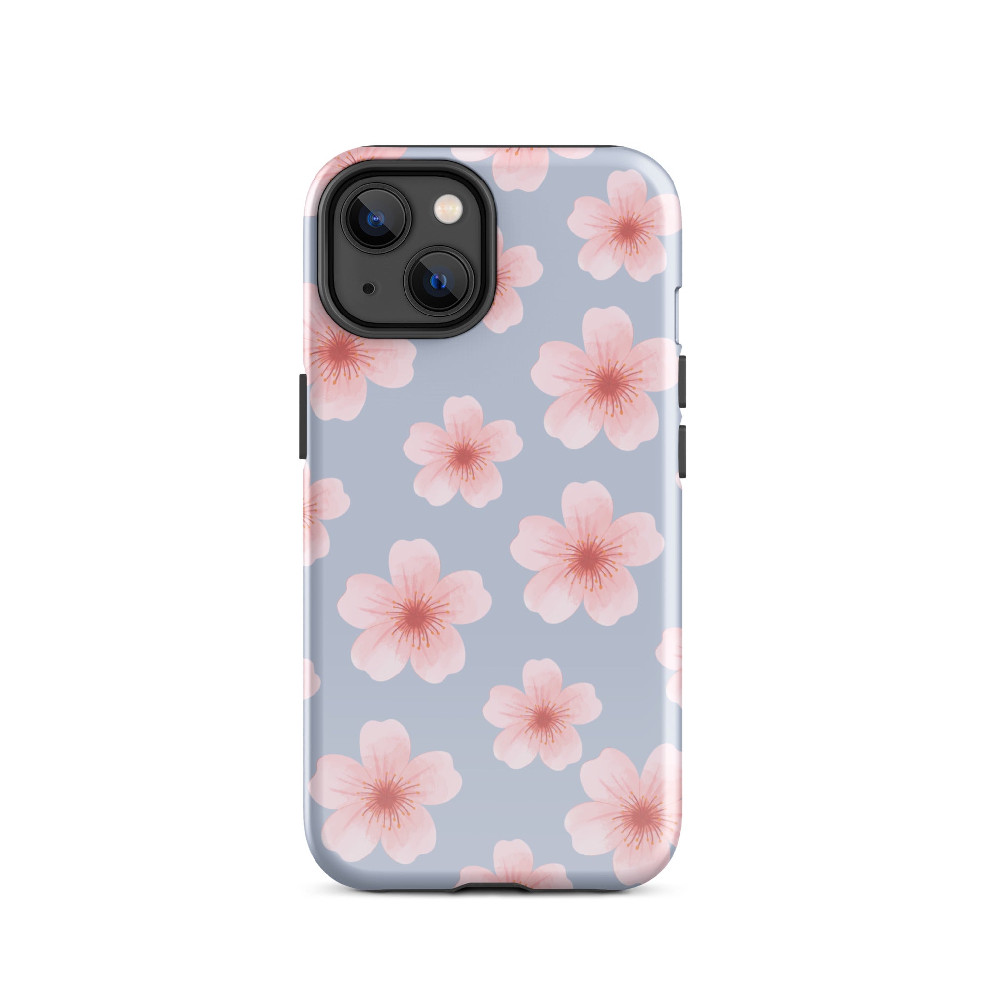 Blue Cherry Blossoms iPhone Case