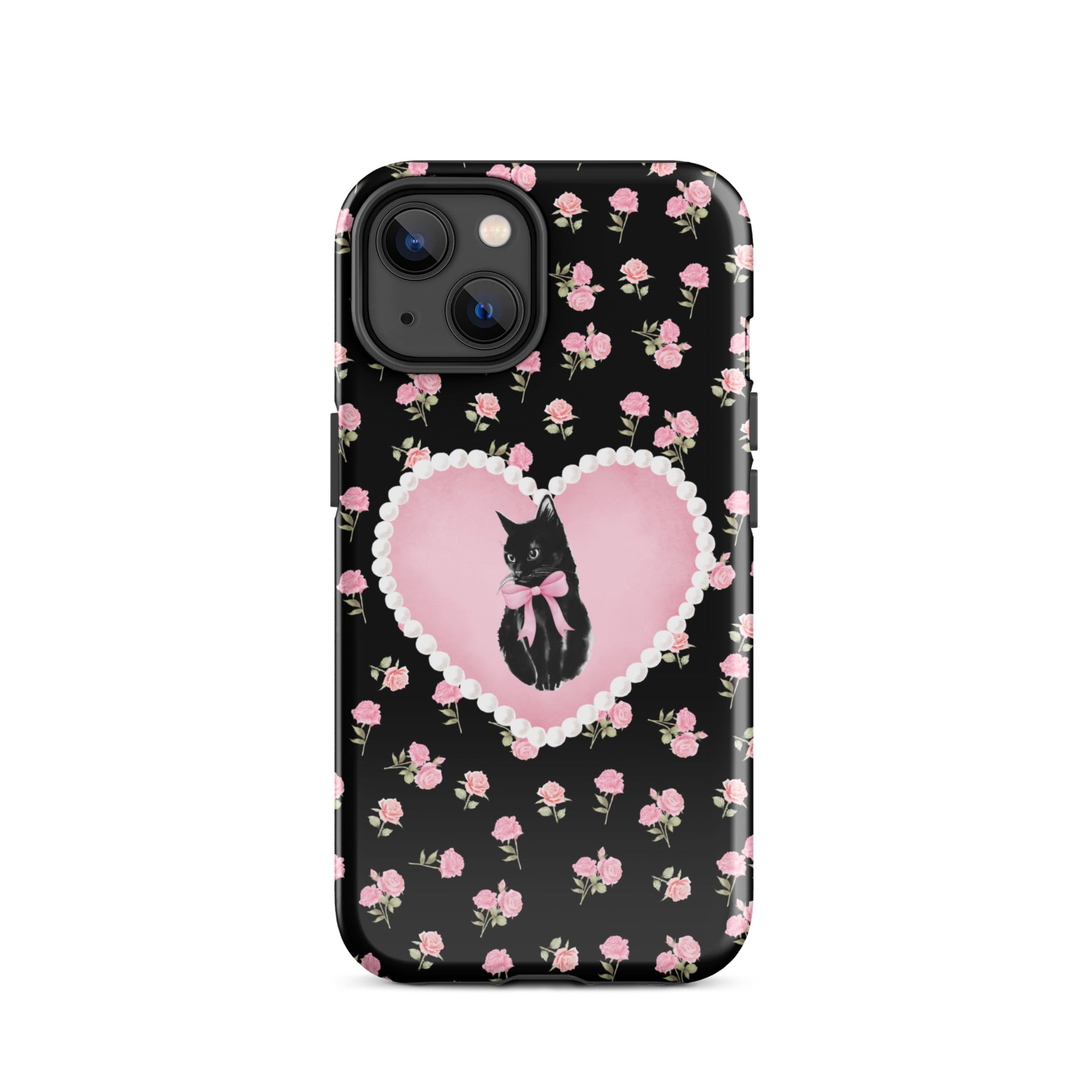 Black Féline Roses iPhone Case