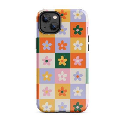 Patchwork Flowers iPhone Case iPhone 14 Plus Glossy