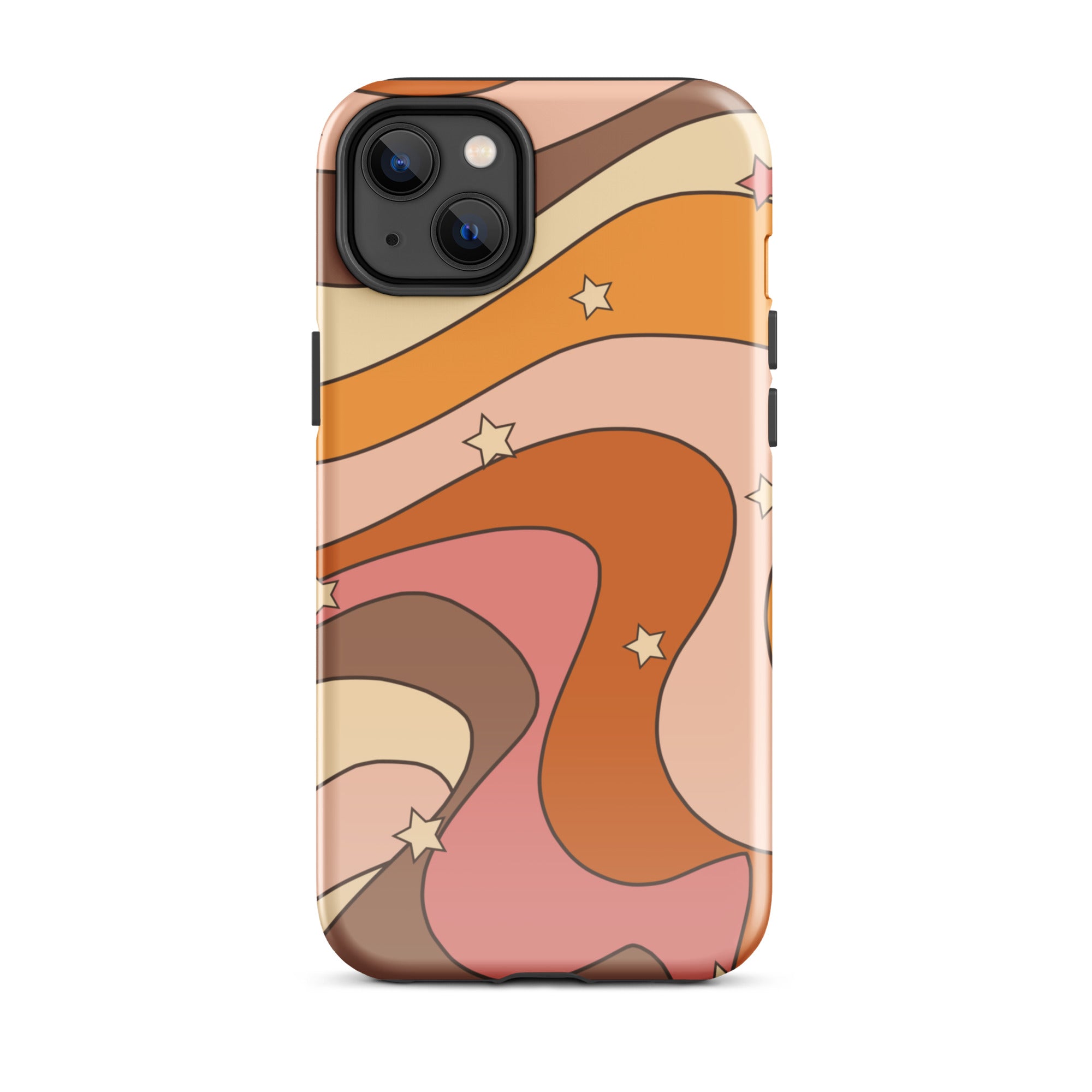 Stars Wavy iPhone Case iPhone 14 Plus Glossy