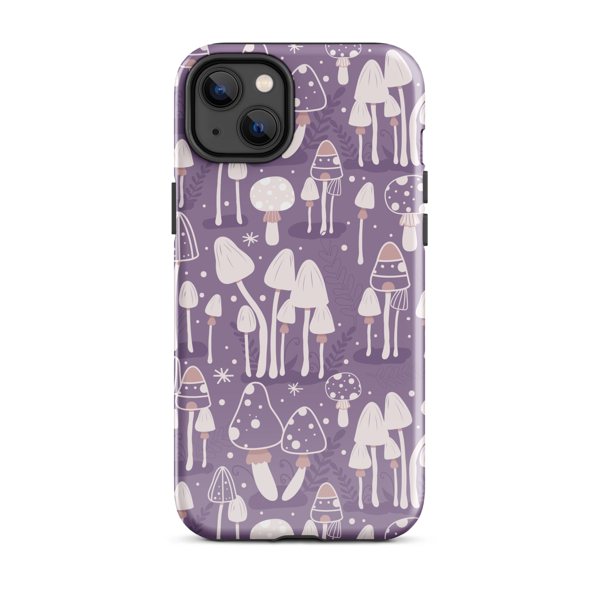 Mushroom Meadow iPhone Case iPhone 14 Plus Glossy