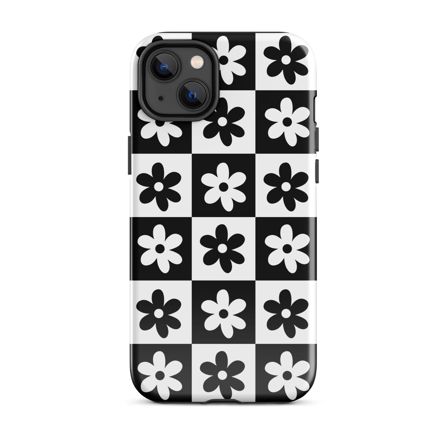 Black & White Garden iPhone Case iPhone 14 Plus Glossy