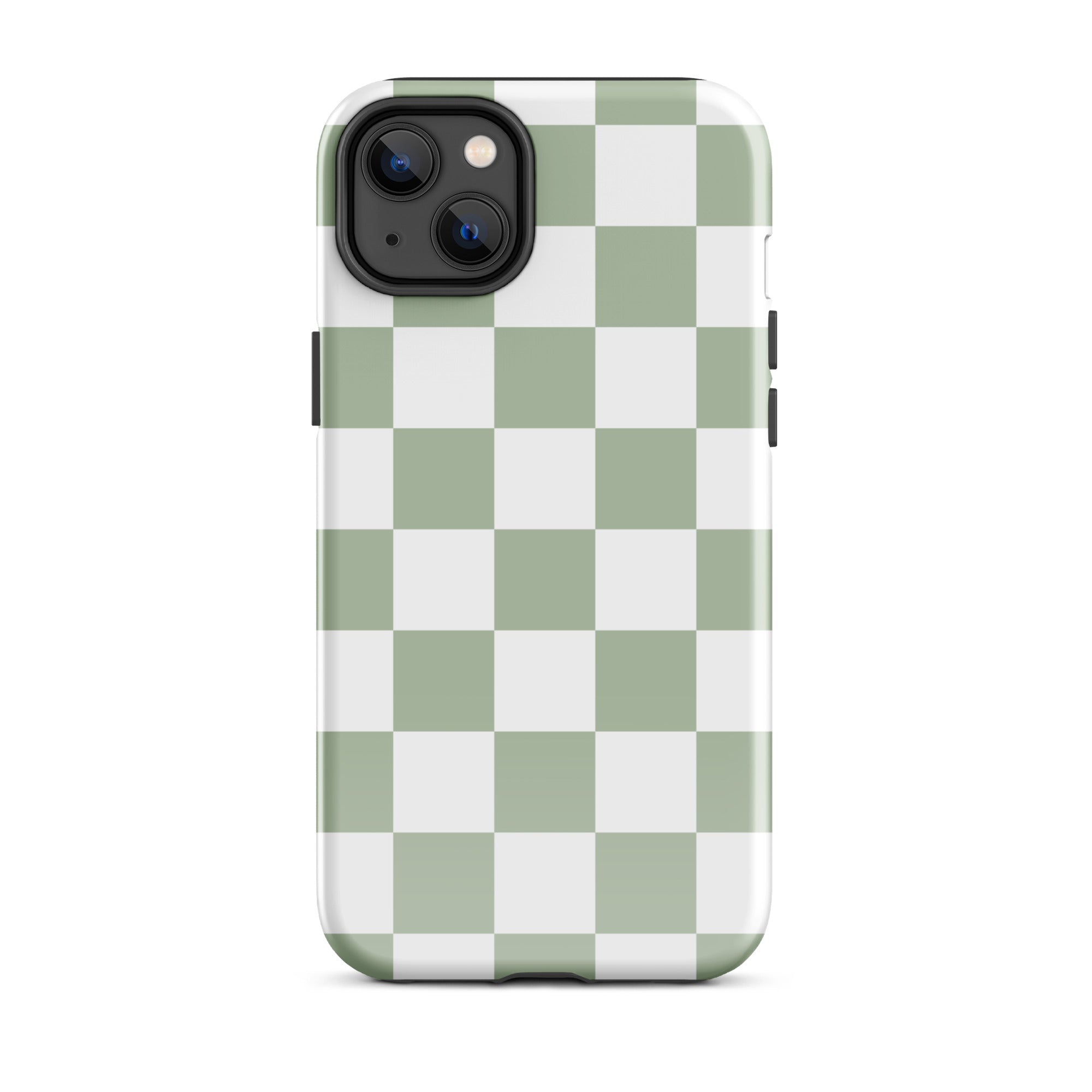 Sage Green Checkered iPhone Case