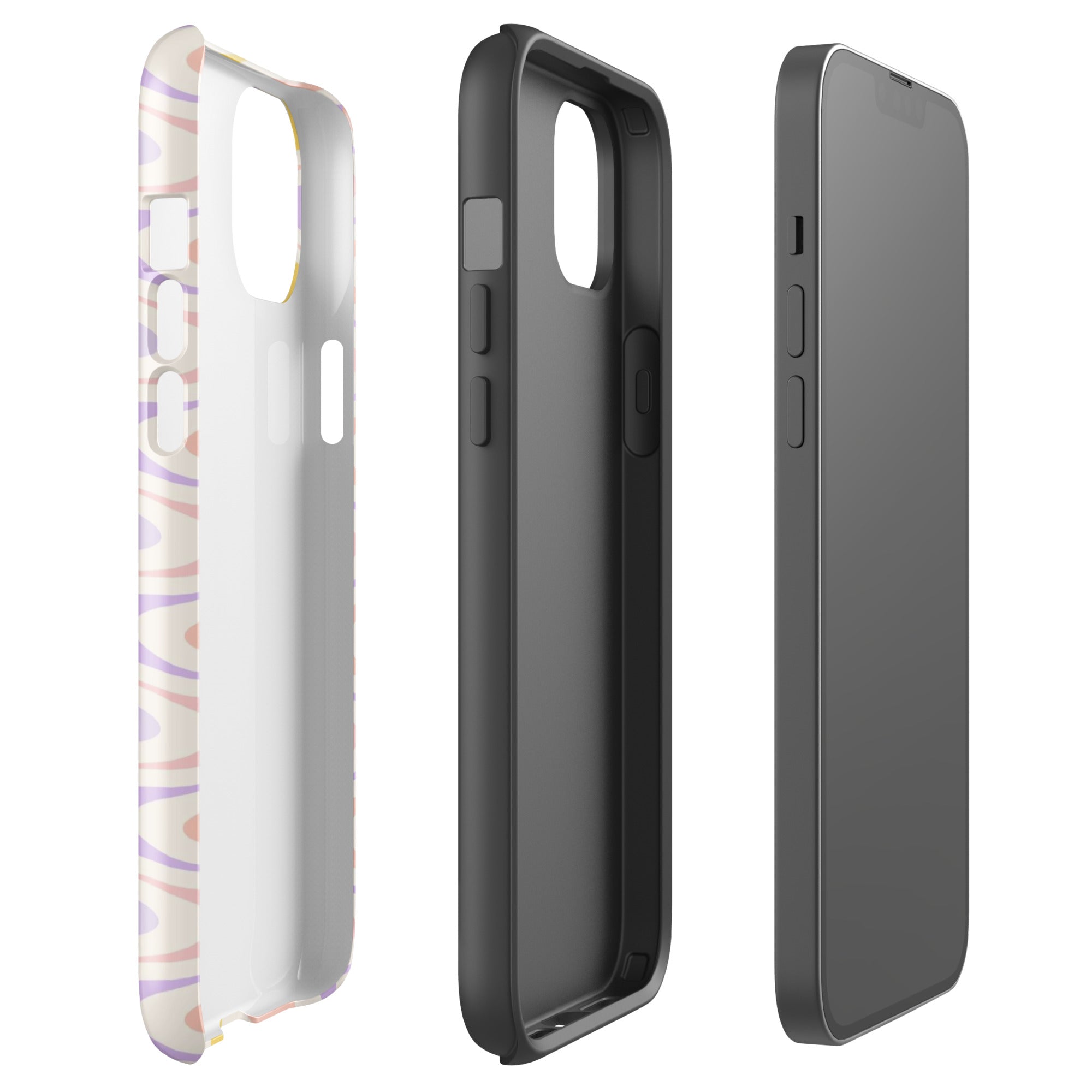 Pastel Retro Wavy iPhone Case