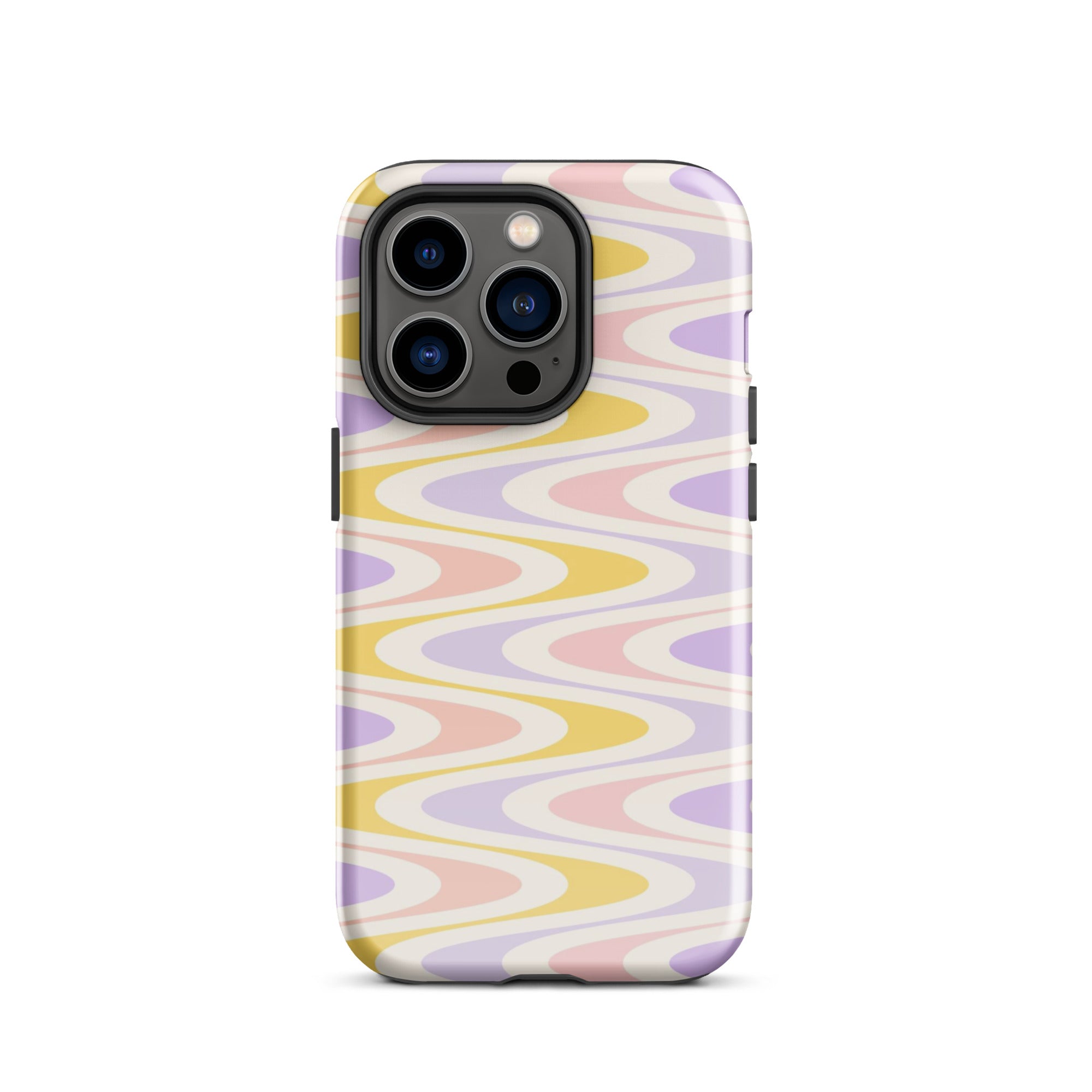 Pastel Retro Wavy iPhone Case iPhone 14 Pro Glossy